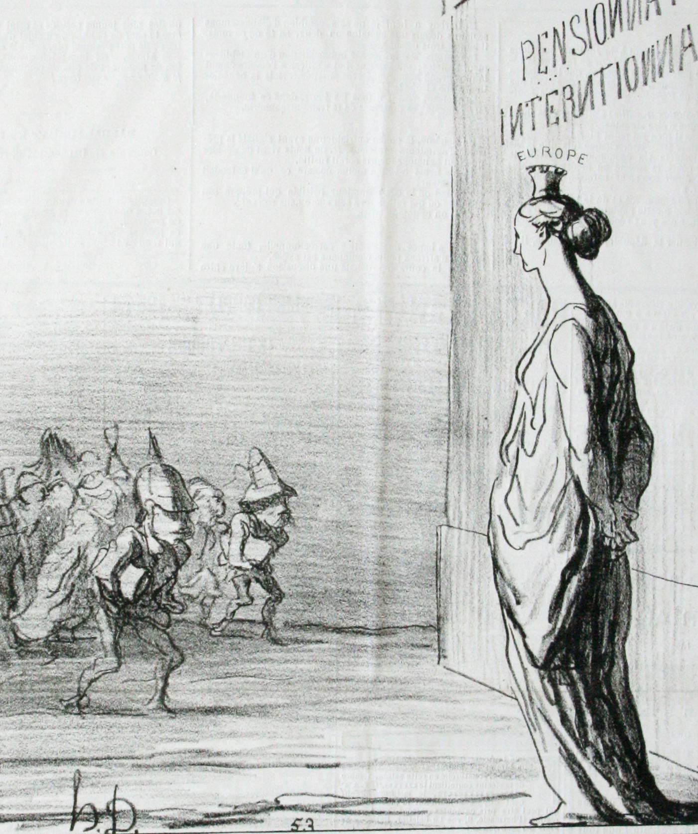 Honoré Daumier Portrait Print - The return