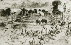 Antique Landscape with Horses.