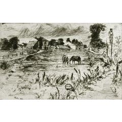 Landscape with Horses. 4