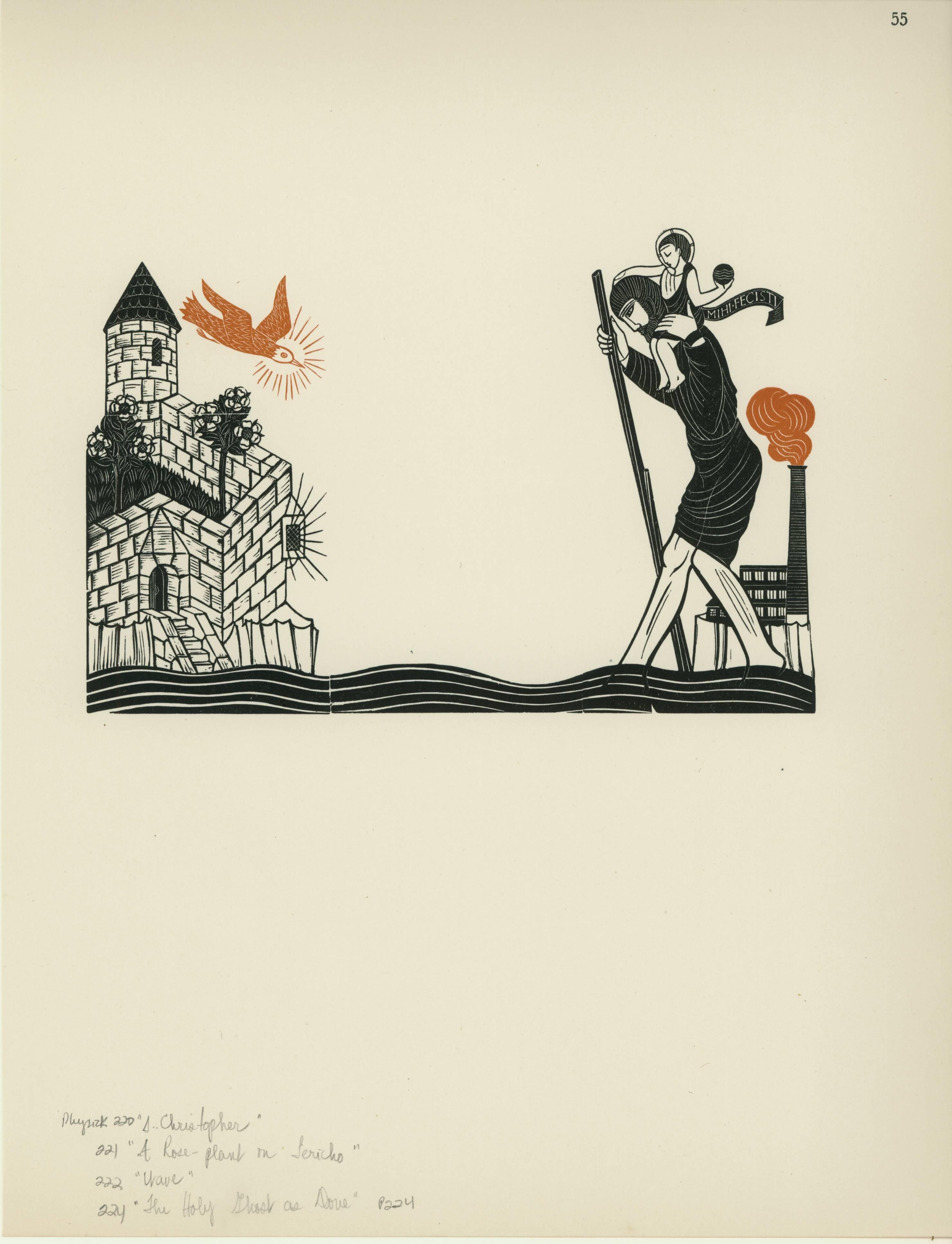 Daily Herald Order of Industrial Heroism. - Print by Eric Gill