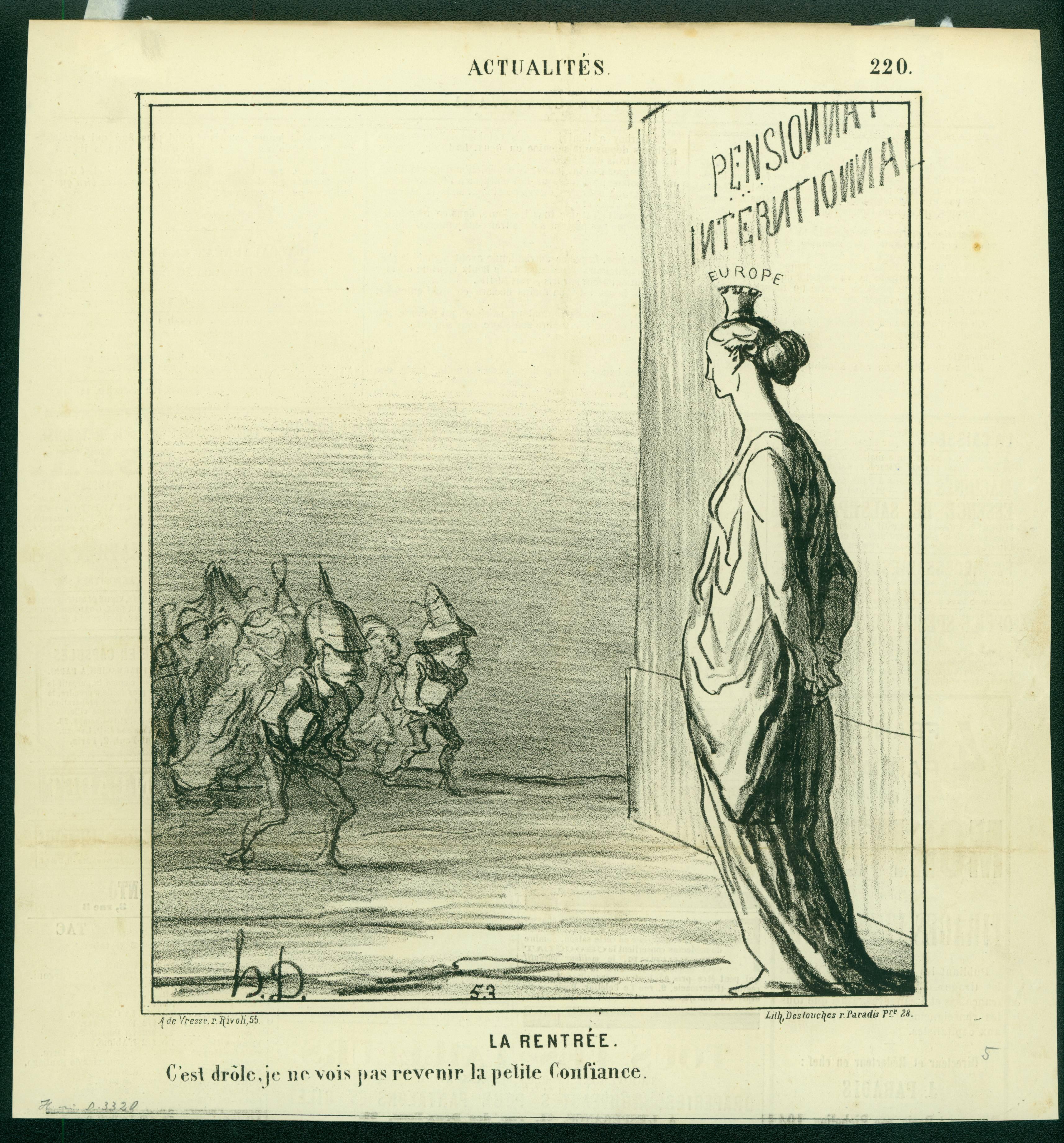 LA RENTRÉE. (The Return) - Print by Honoré Daumier