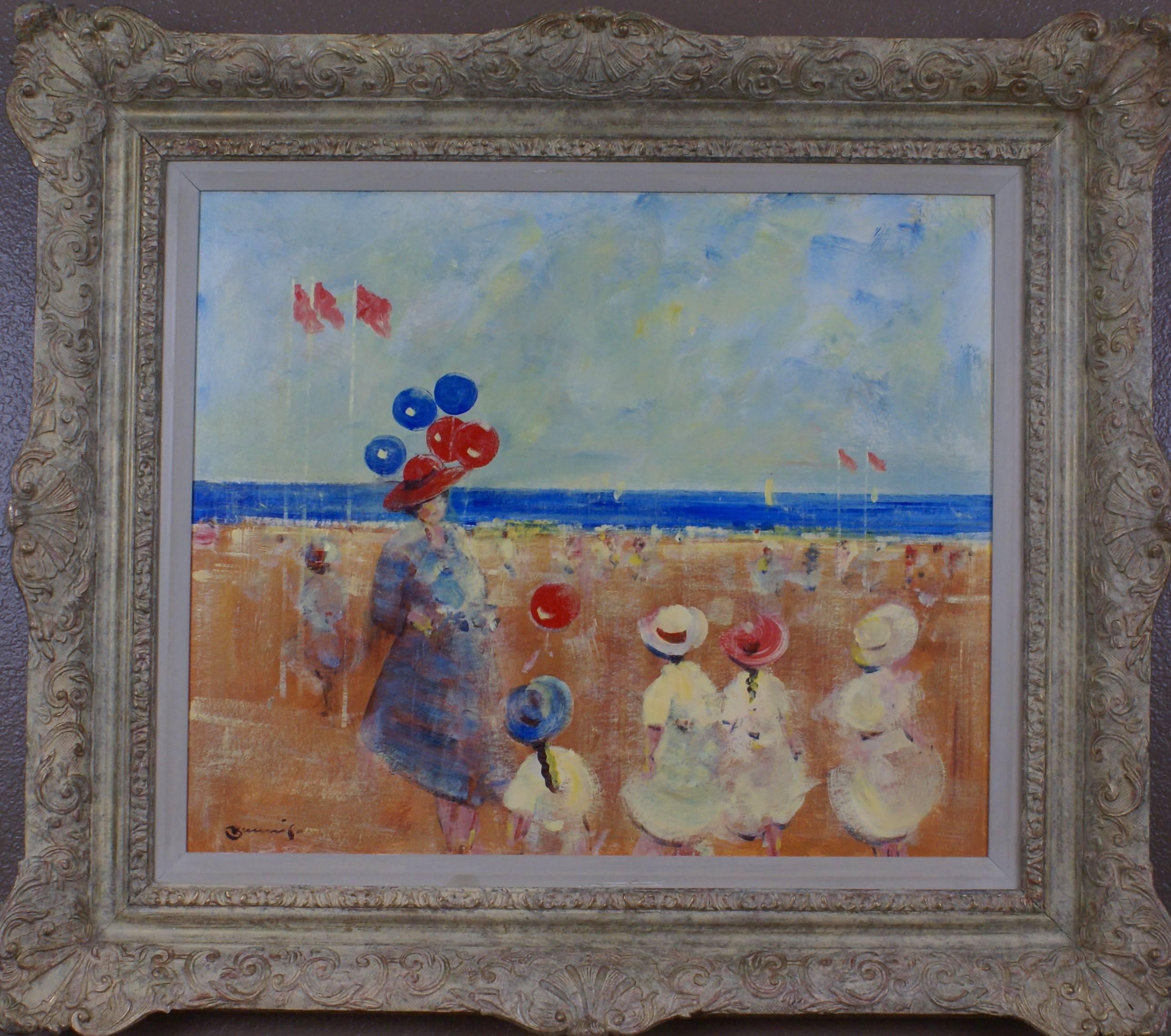 Walter John Beauvais Figurative Painting -  [The Beach at Deauville]