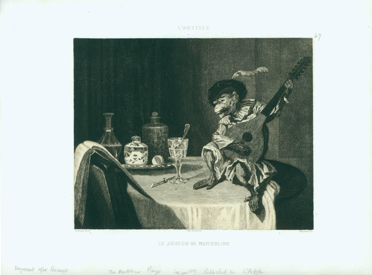 Le Joueur de Mandoline (The Mandolin Player) - Print by Jules J. Veyrassat