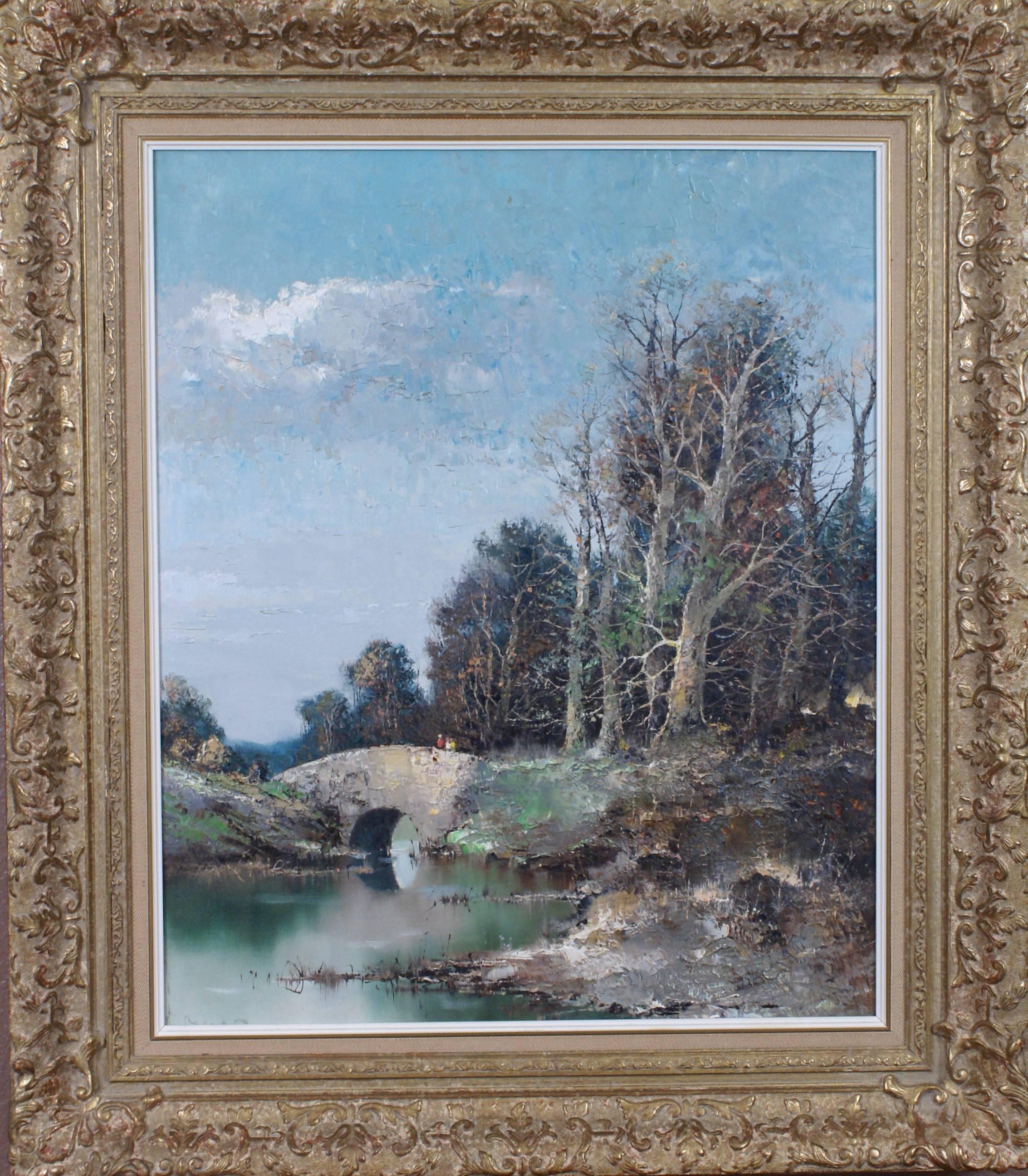 Willi BAUER Landscape Painting - The Bridge