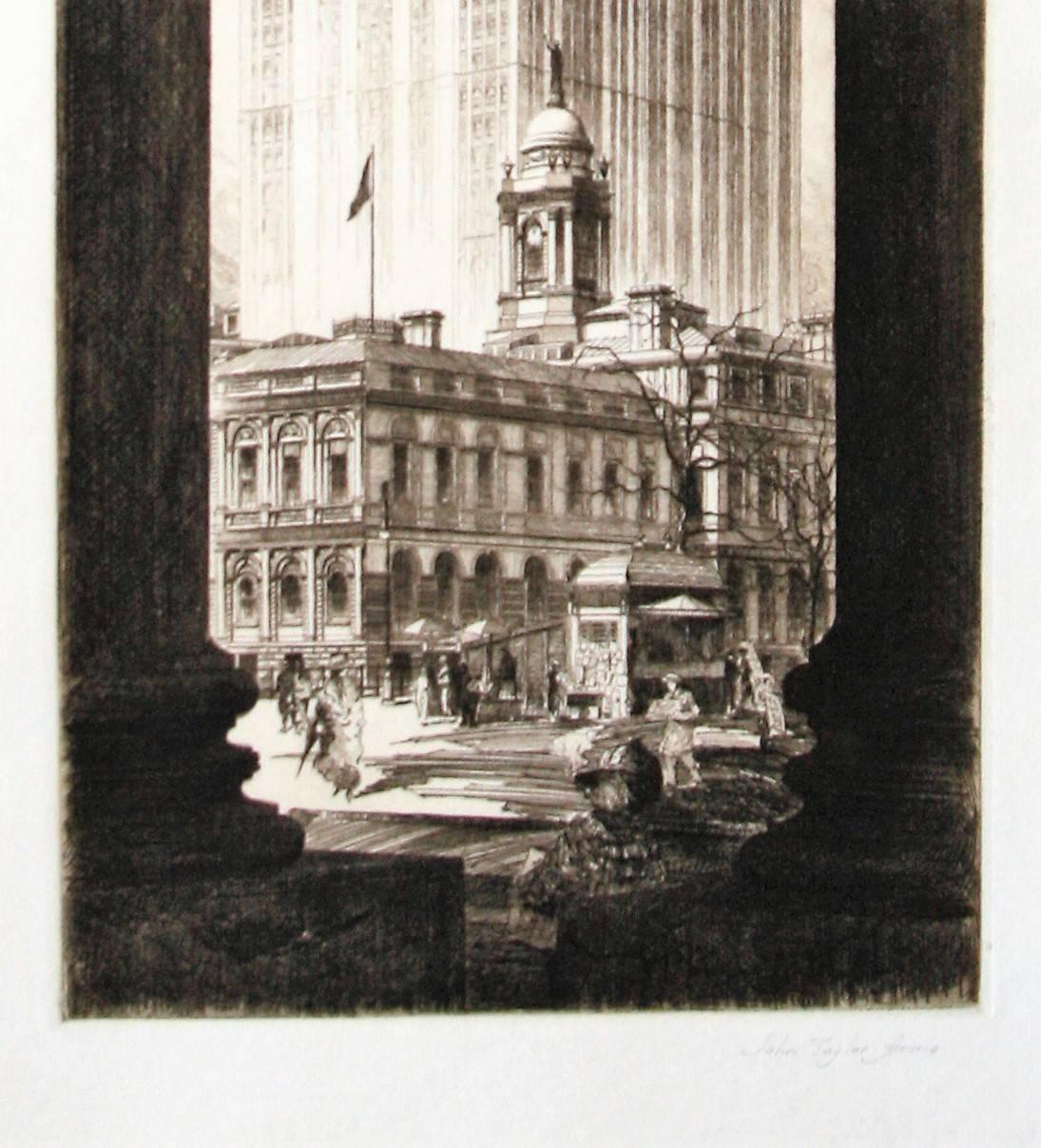 Amerikanische Kathedrale (Das Woolworth-Gebäude). – Print von John Taylor Arms