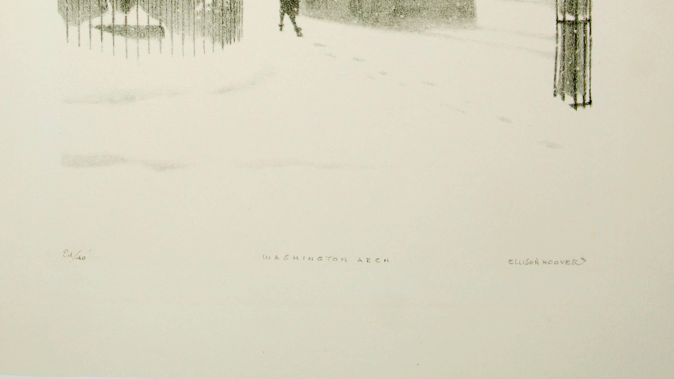 Washington Arch in Snow - Print by Ellison Hoover
