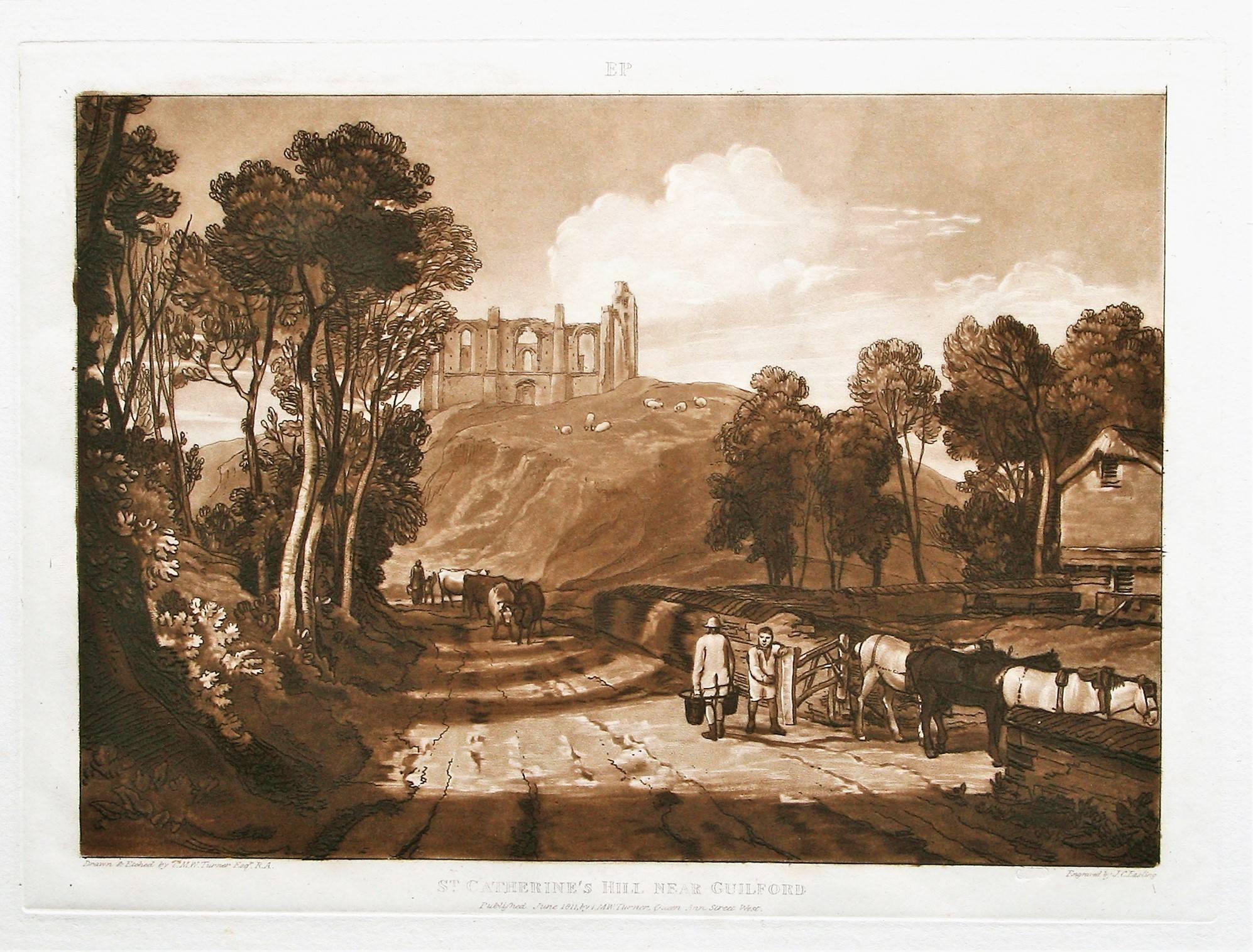 St. Catherine's Hill Near Guilford. - Print by J.M.W. Turner