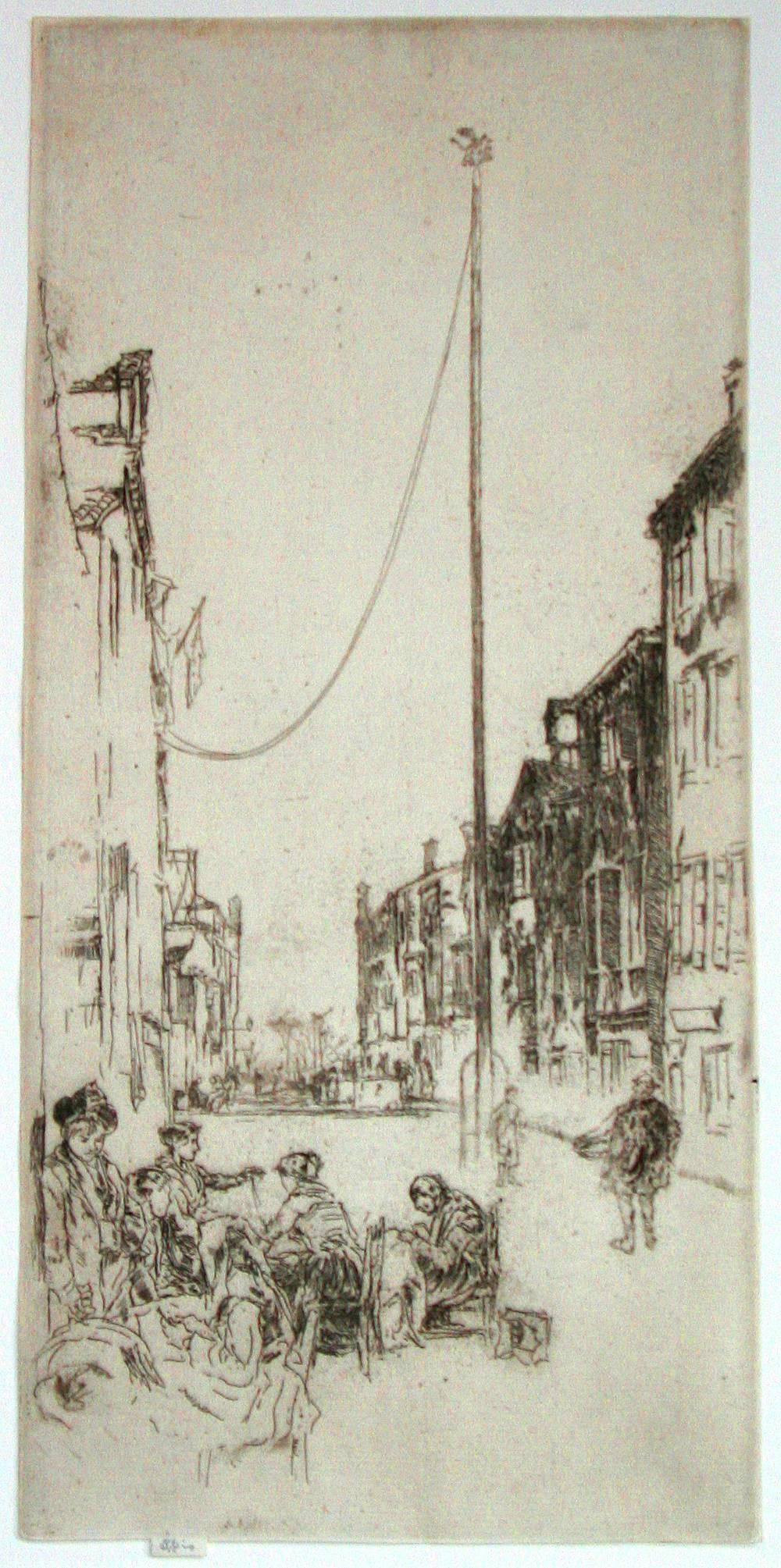 James Abbott McNeill Whistler Figurative Print - The Venetian Mast