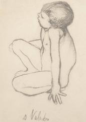 Maurice Utrillo nu assis (Maurice Utrillo, nude, sitting).