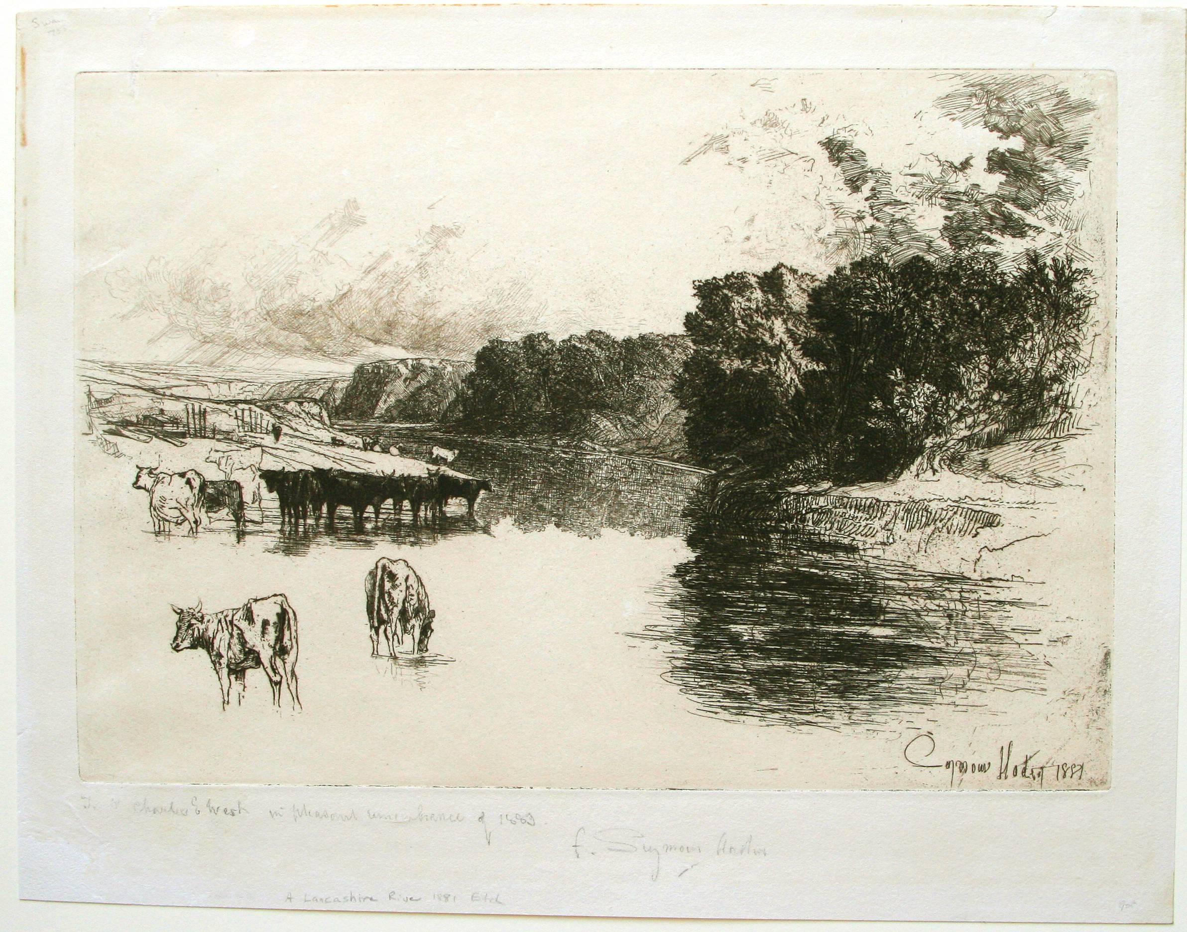 A Lancashire River. - Print by Sir Francis Seymour Haden, R.A.