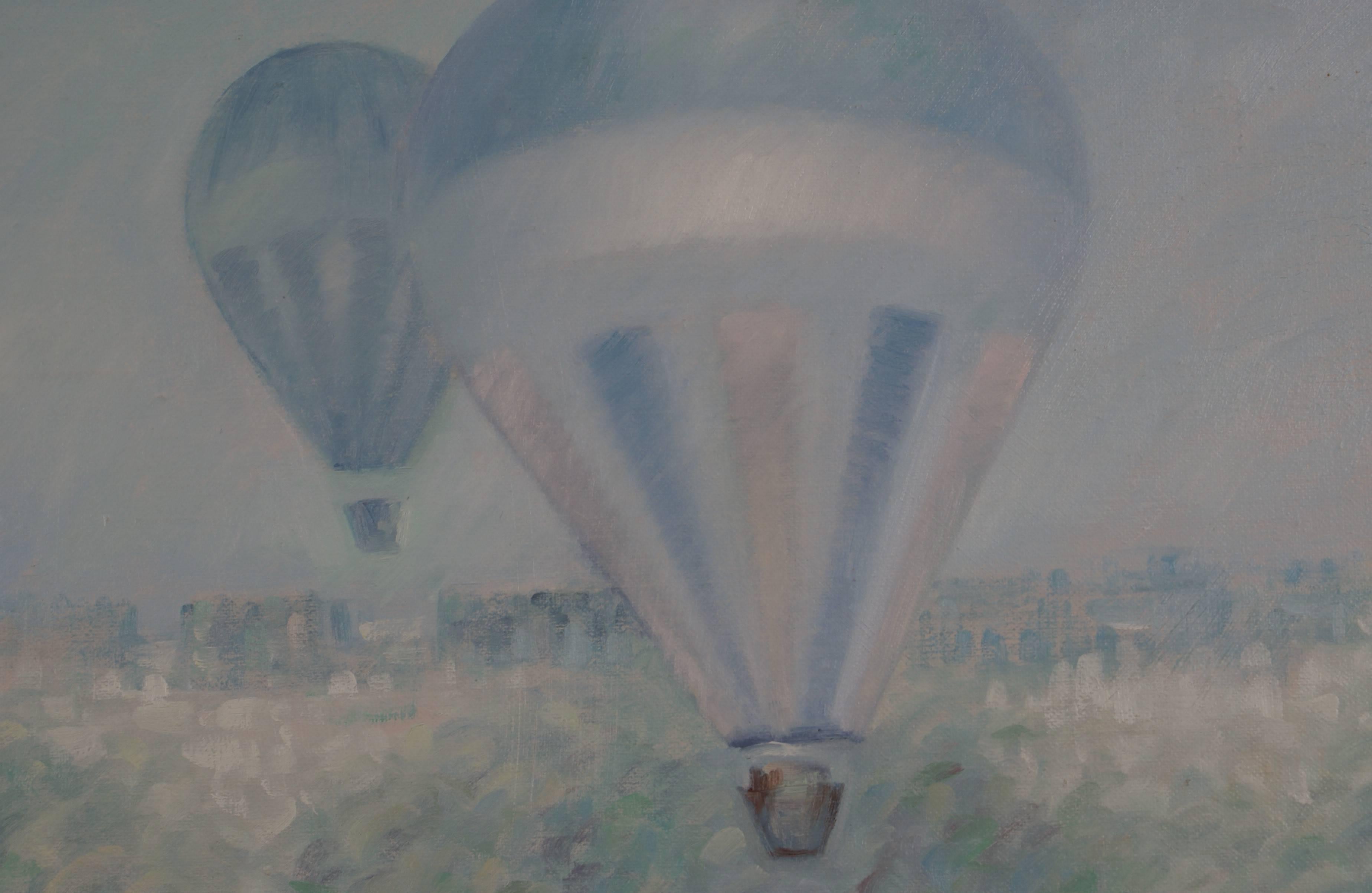 hot air balloons painting