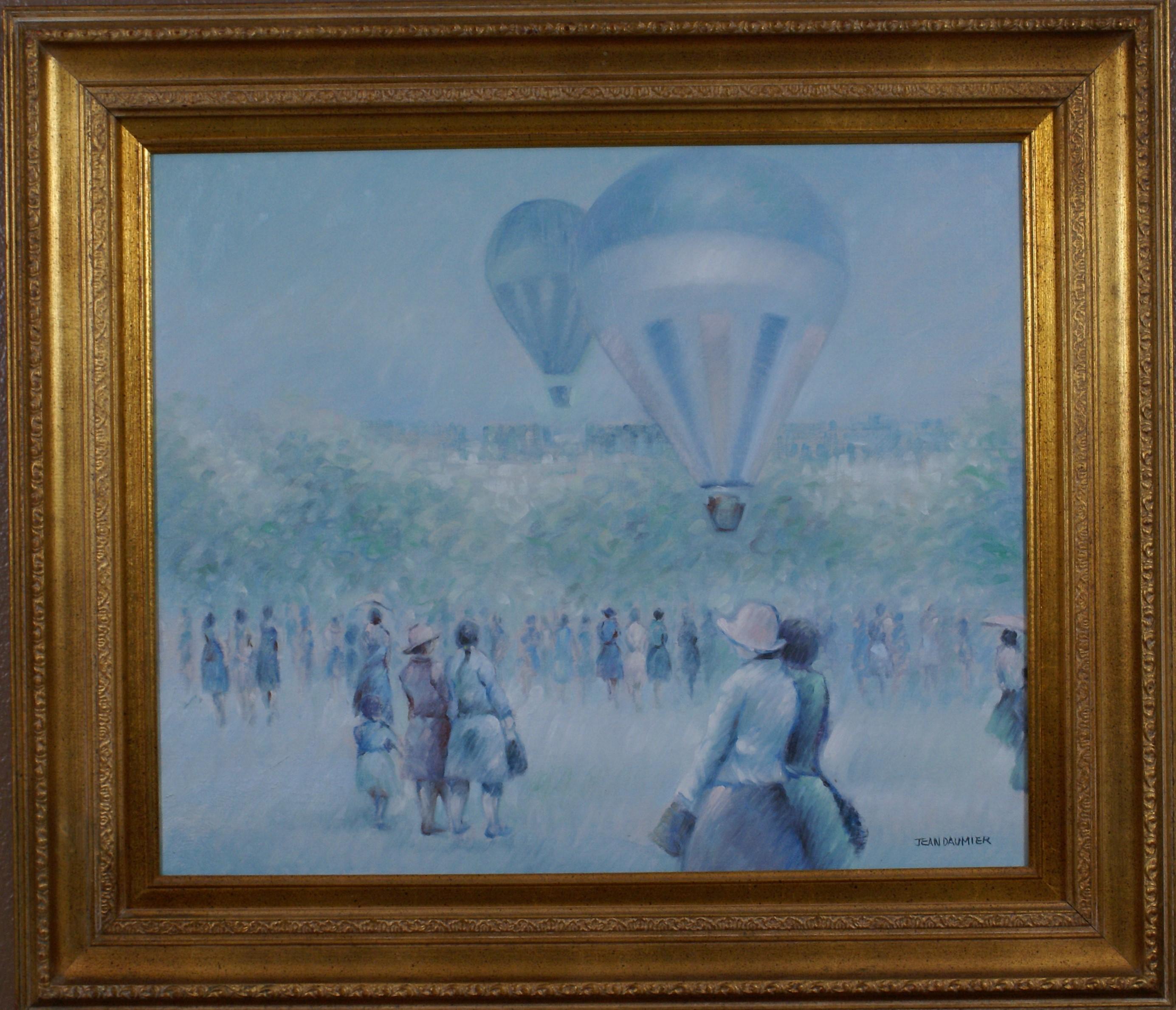 Jean Daumier Figurative Painting - Hot Air Balloons