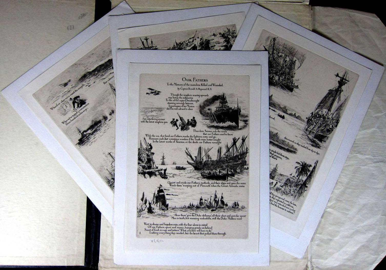 William Lionel Wyllie, R.A., R.I., R.E. Landscape Print - Our Fathers, To The Memory of the nameless Killed and Wounded.