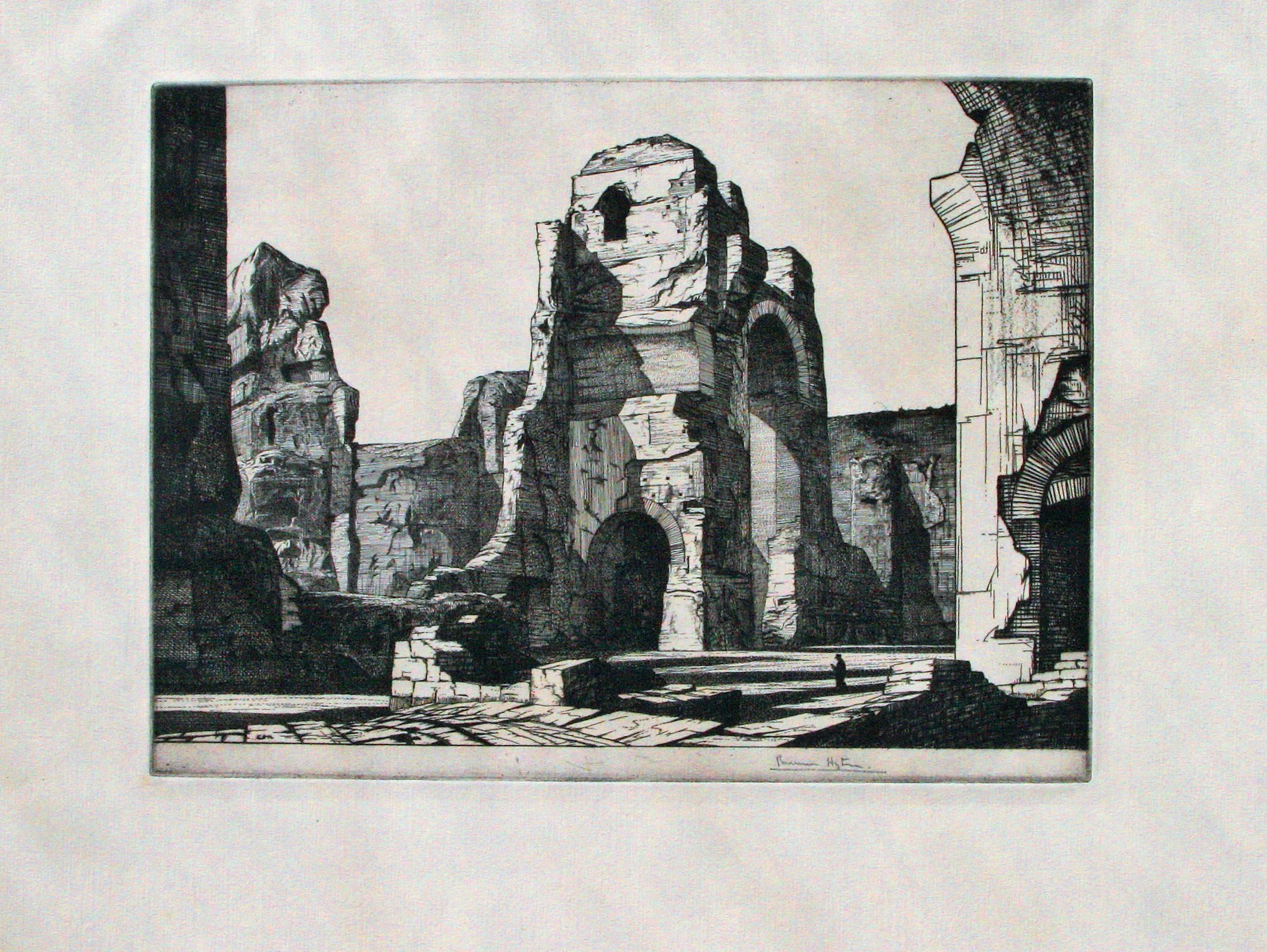 Thermae of Caracalla, Rome - Print by Edward Bouverie-Hoyton