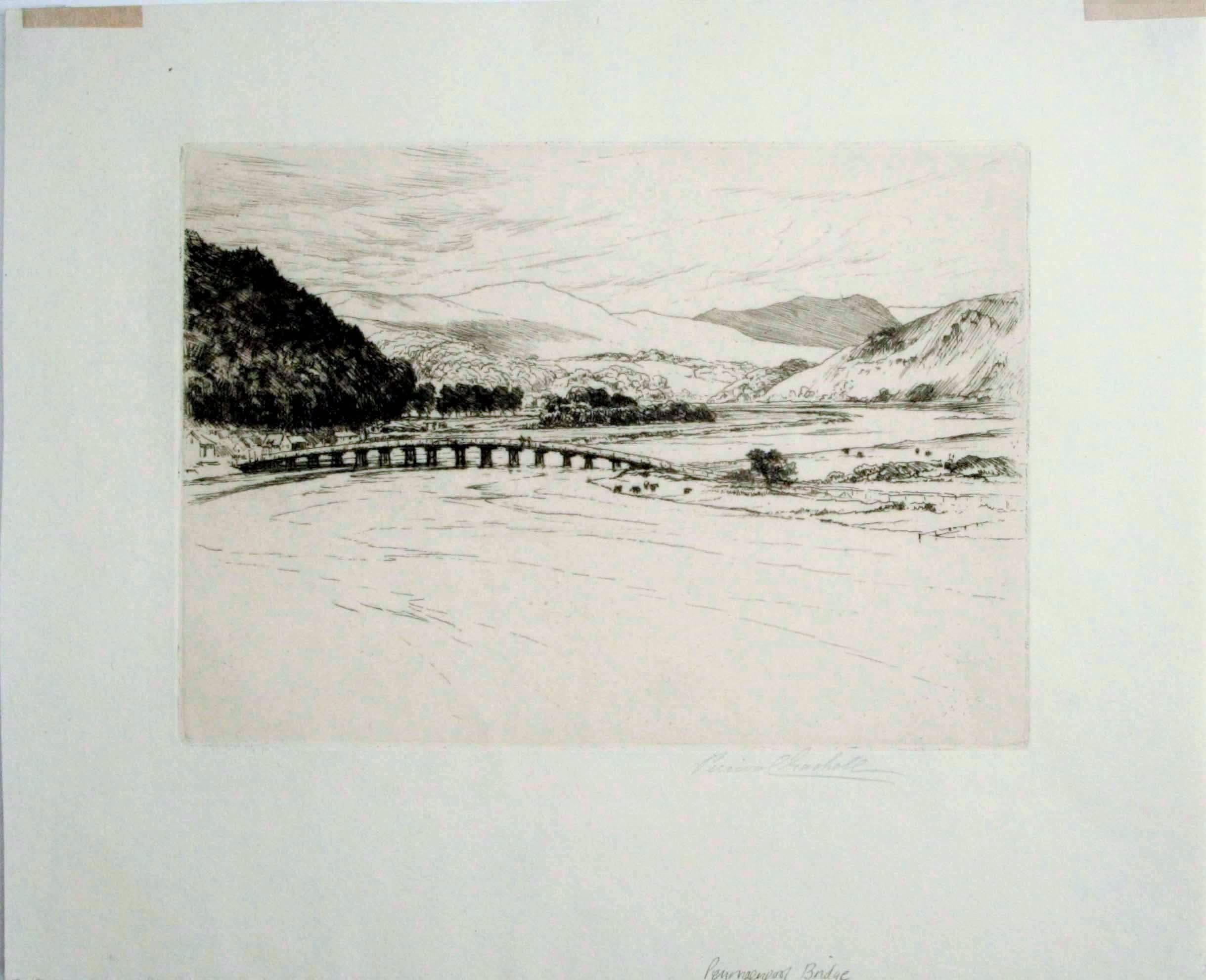 Penmaenpool Bridge (wALES) - Print by Percival Gaskell, R.E.