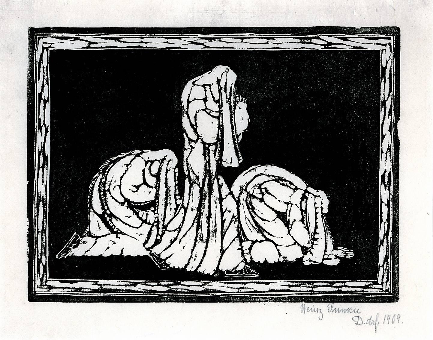Trauernde. (Mourning) - Print by Heinrich Ehmsen