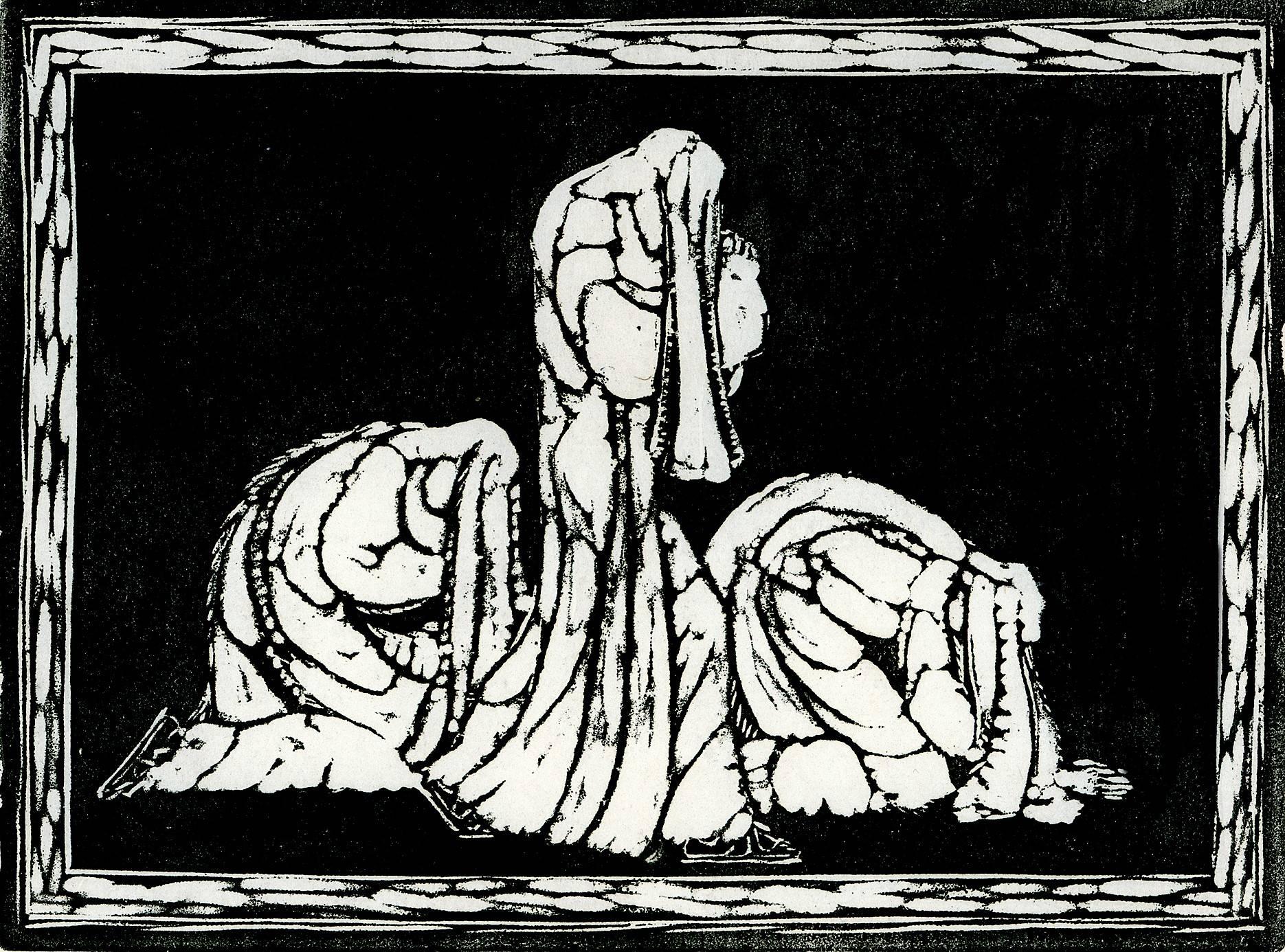 Heinrich Ehmsen Figurative Print - Trauernde. (Mourning)