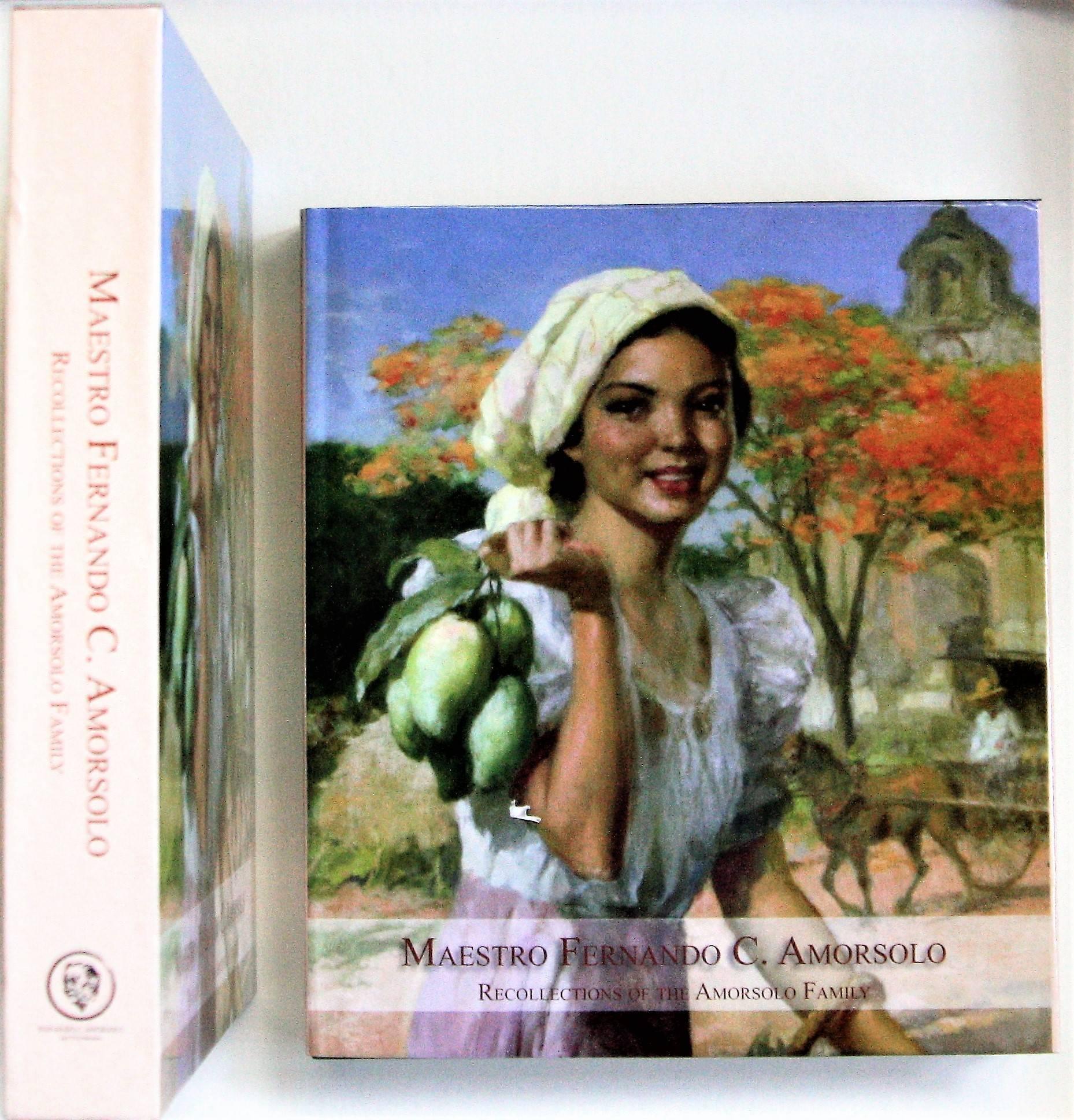 Maestro Fernando C. Amorsolo  Recollections of the Amorsolo Family - Gray Landscape Painting by Fernando Amorsolo y Cueto