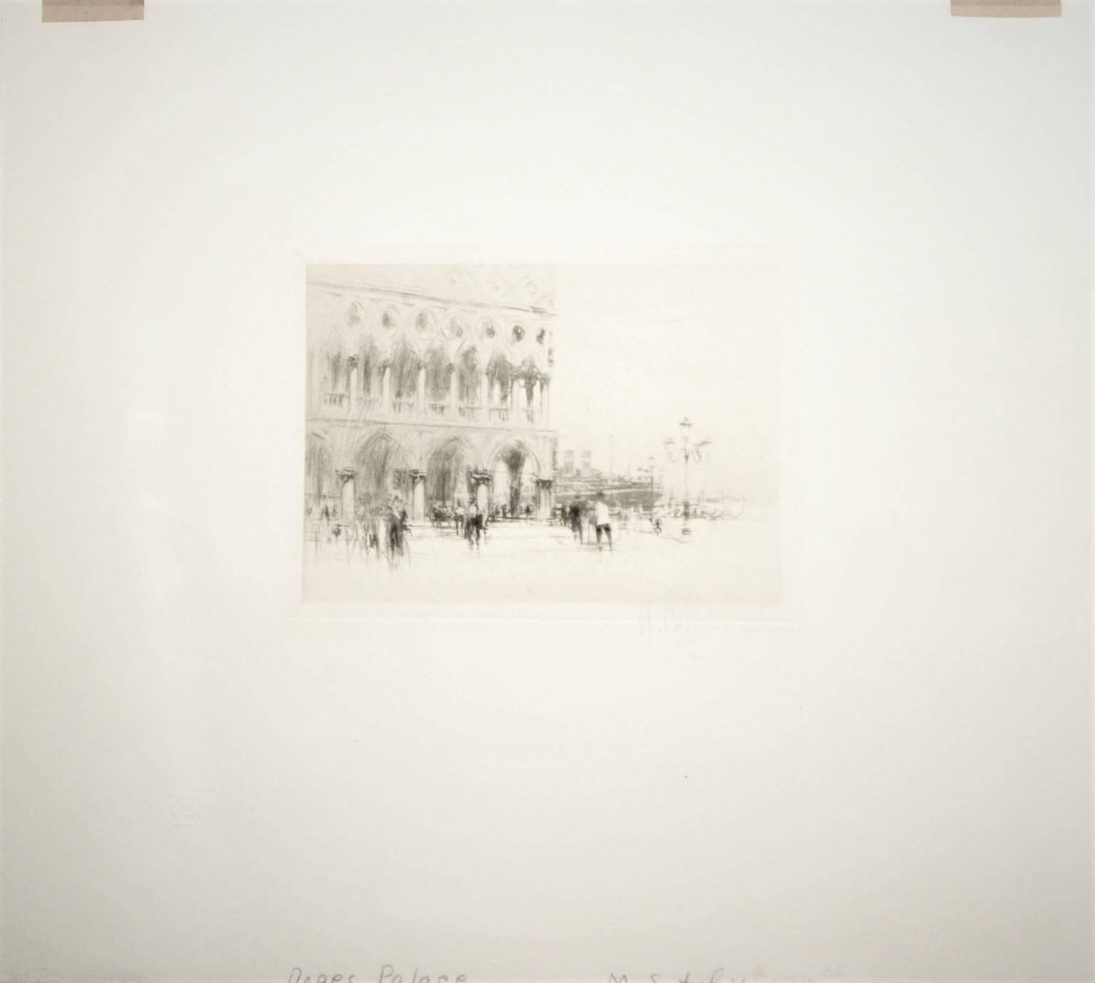 The Doge’s Palace., Venice. - Print by William Walcot, R.E., Hon.R.I.B.A.