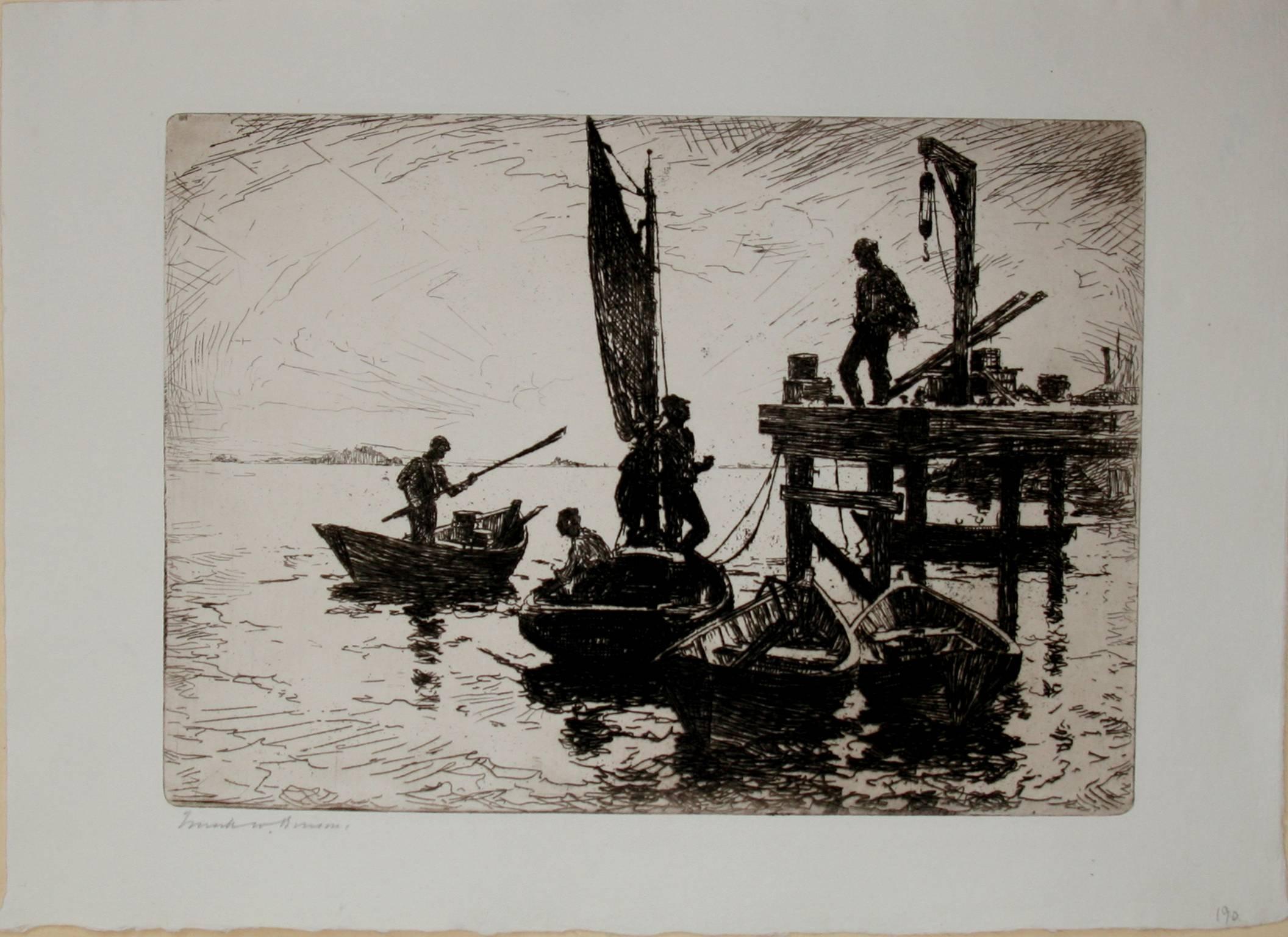 Boats at Dawn - Print by Frank Weston Benson