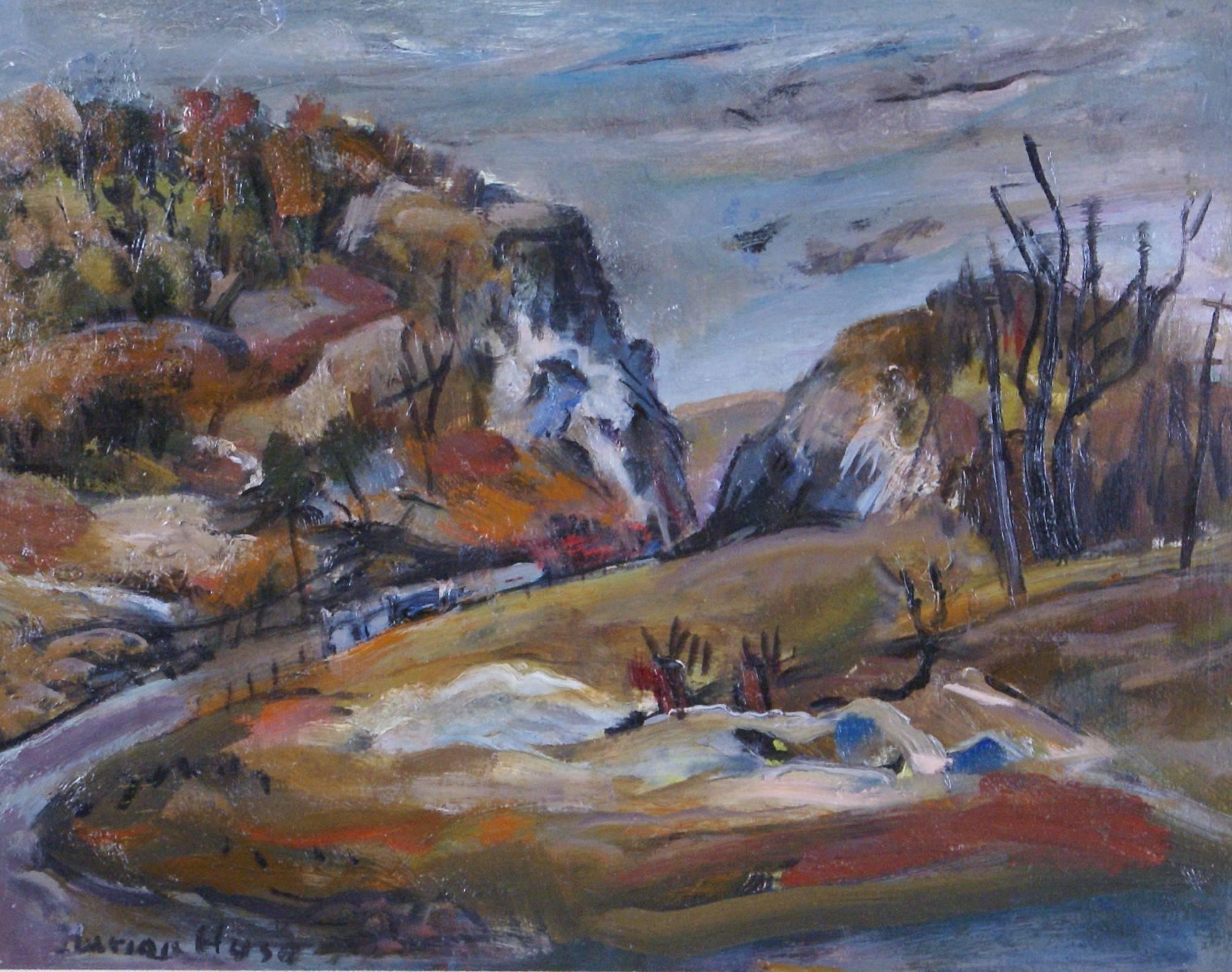 Mountain Road, Late November - Painting by Marion Huse