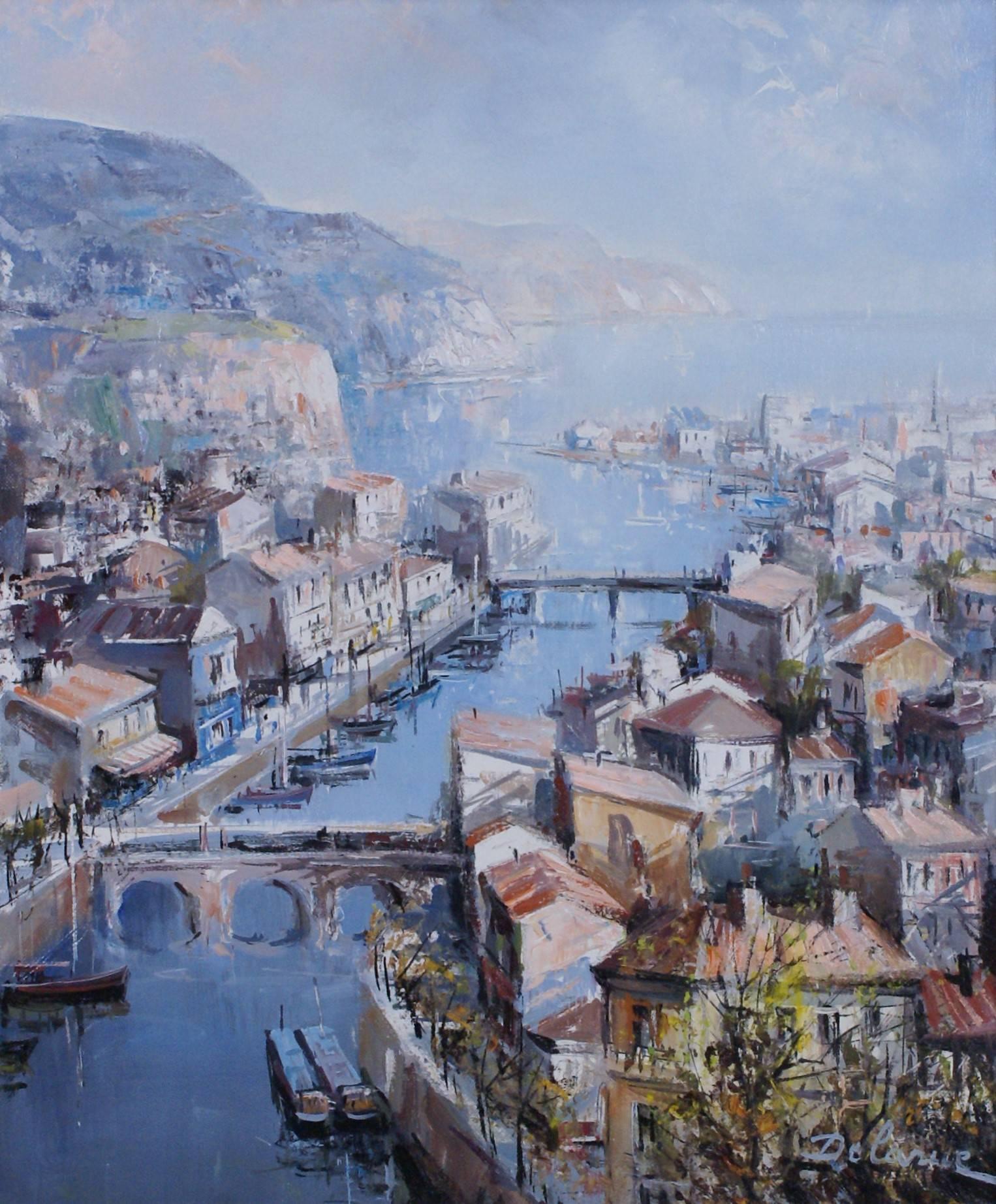Port de Sète  - Painting by Lucien Delarue