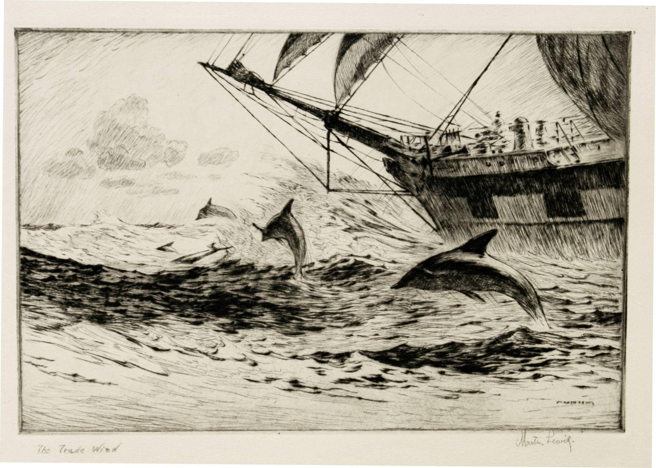 Trade Winds - American Modern Print by Martin Lewis