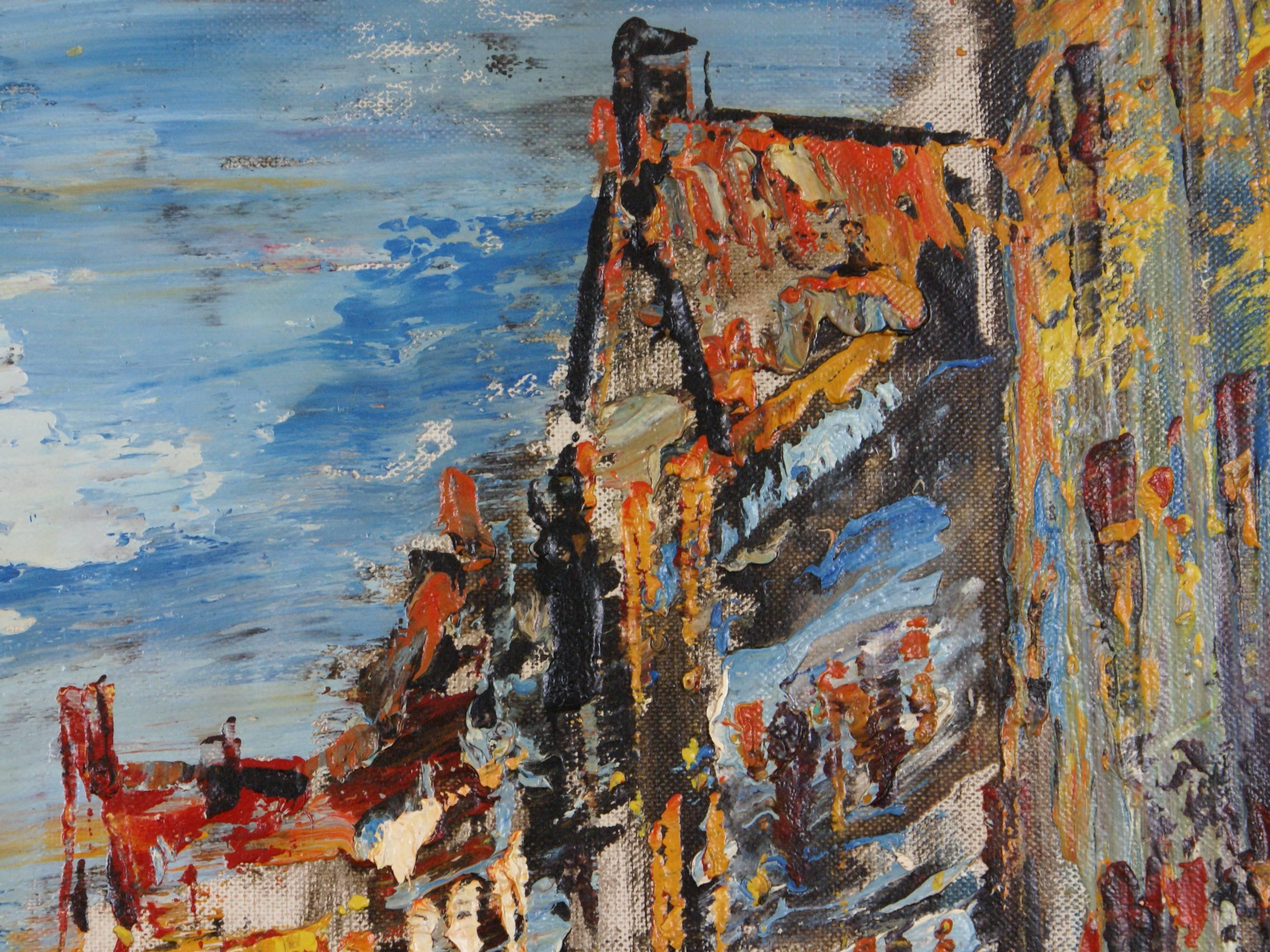Amsterdam Scene - Post-Impressionist Painting by Arnoldus Oldenhave