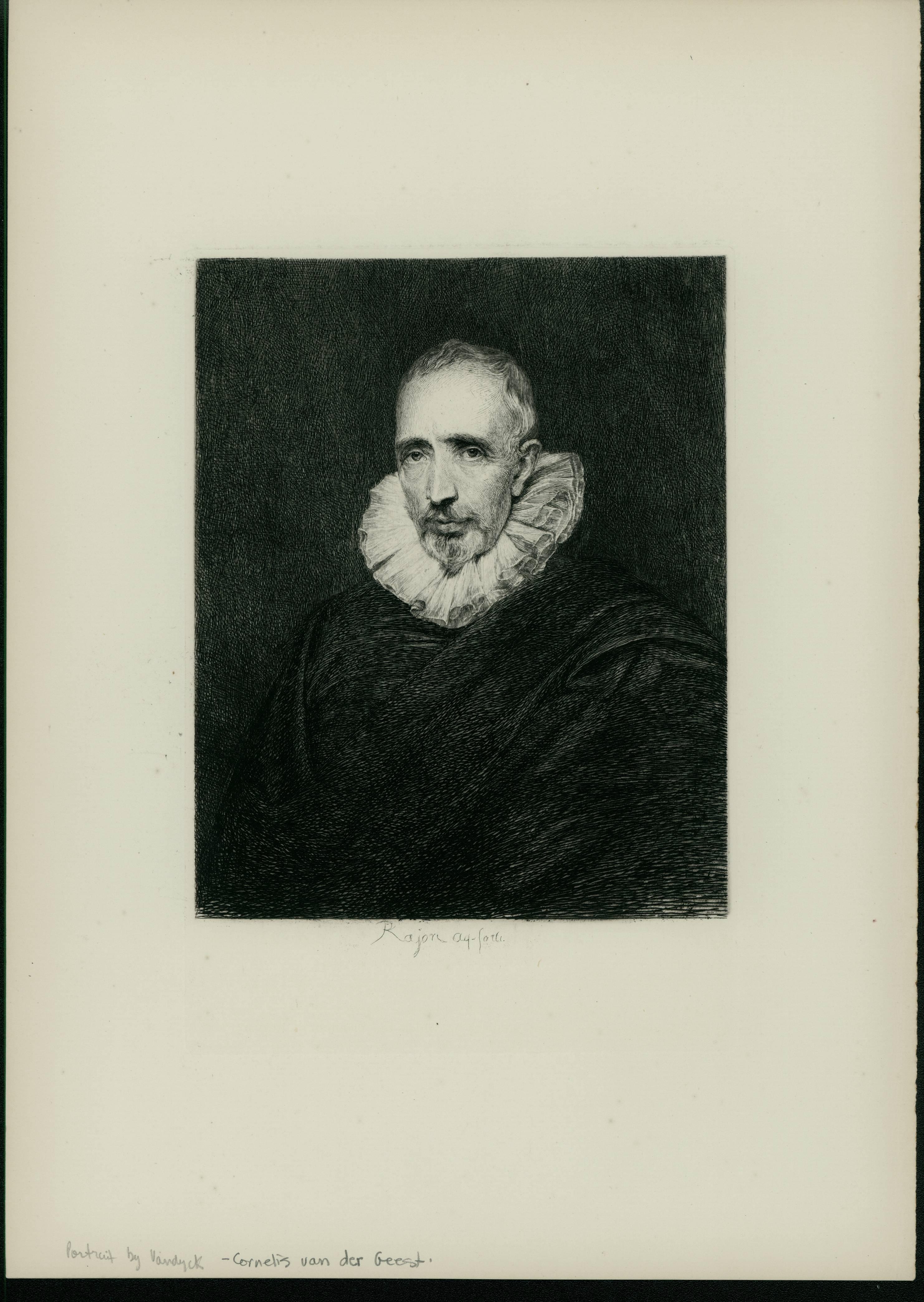 Cornelius Vander Geest (after Anthony Van Dyck 1599-1640).  - Print by Paul-Adolphe Rajon