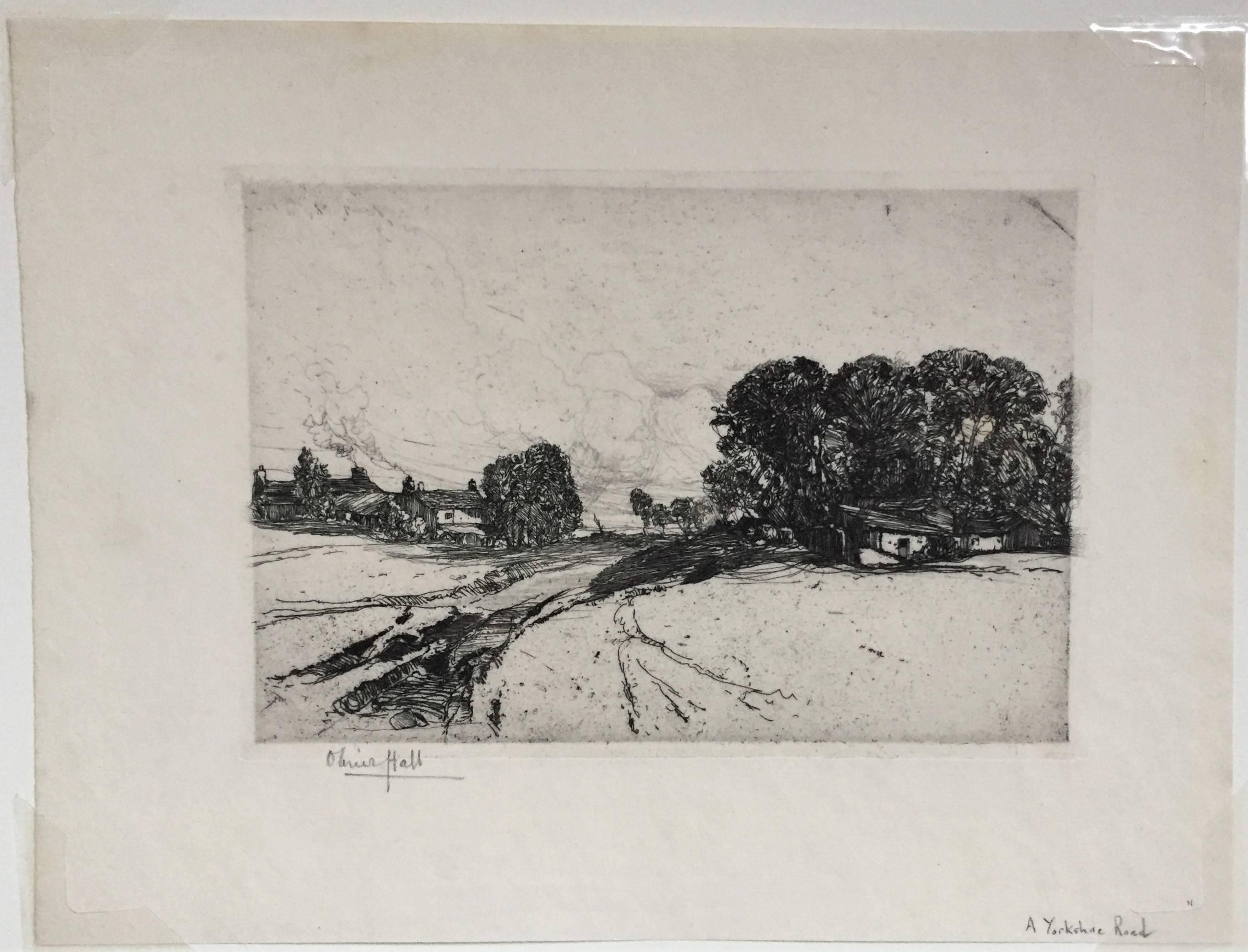 A Yorkshire Road - Print by Oliver Hall, R.A., R.E., R.S.W.