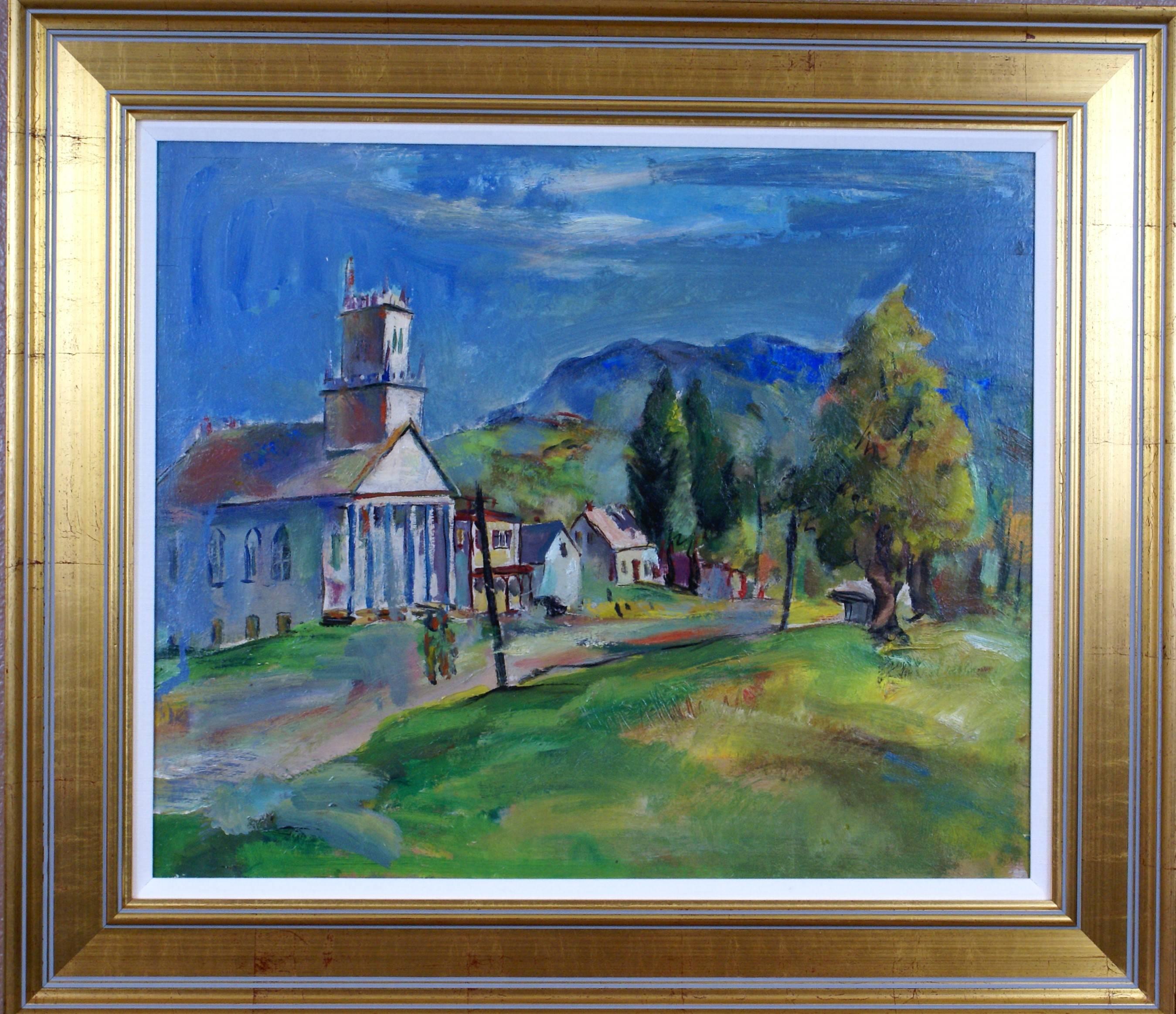 Landscape Painting Marion Huse - Le Village Lane