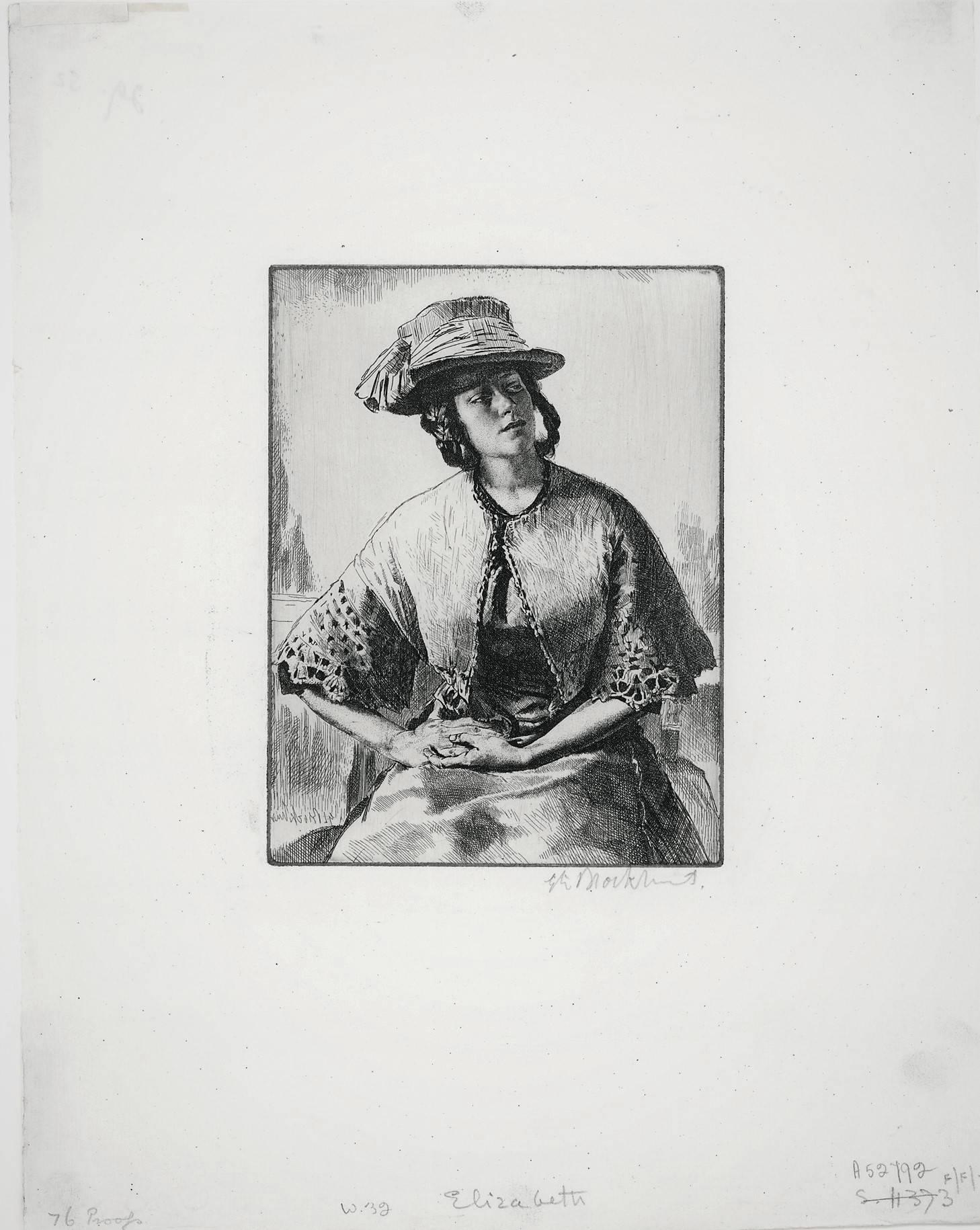 Elisabeth (Anaïs) also called The London Caster Girl. - Print by Gerald Leslie Brockhurst