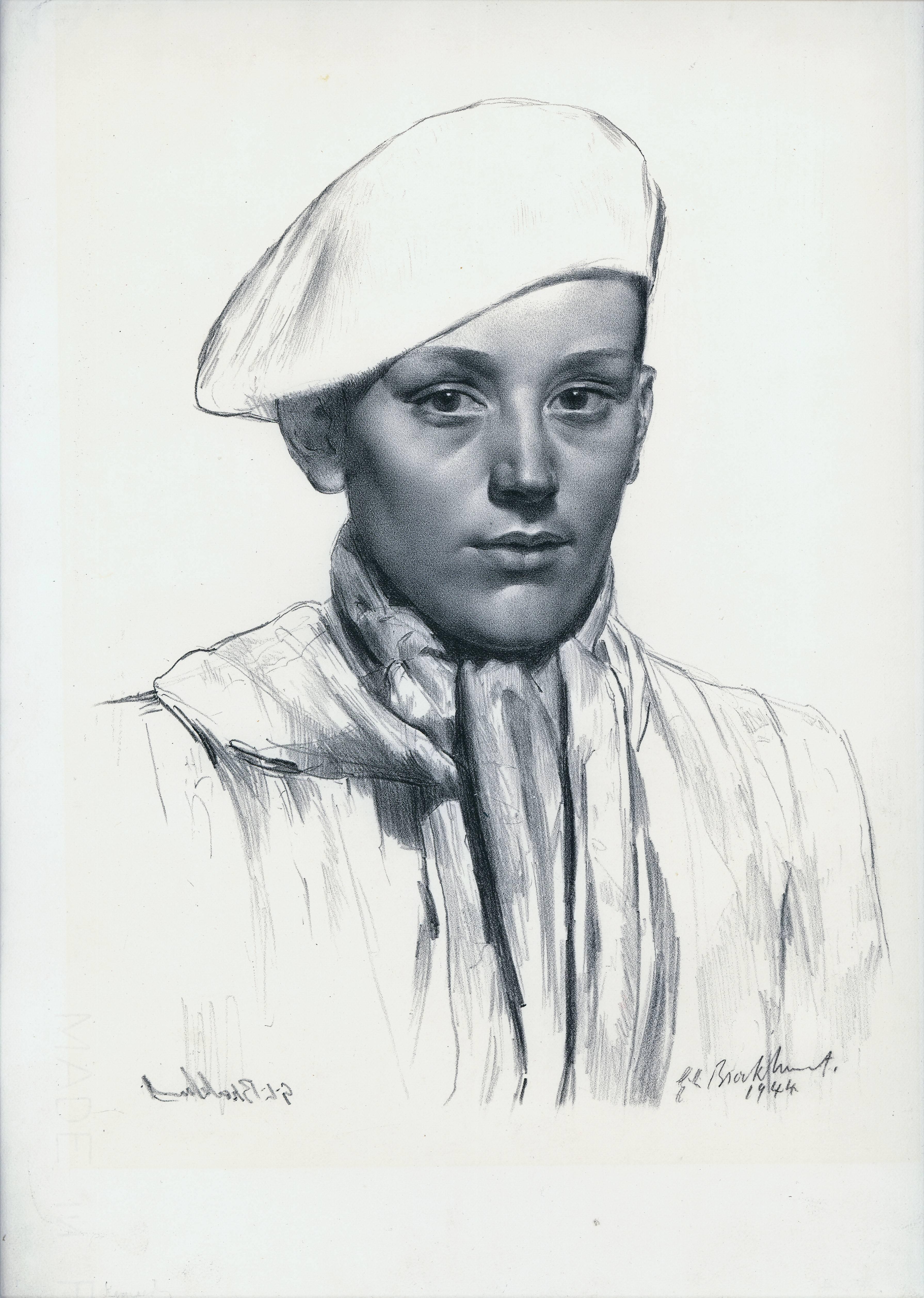 The Basque Boy also called Boy with Beret and Fabian. - Print by Gerald Leslie Brockhurst