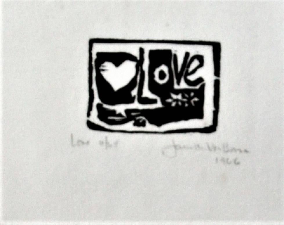 Love (white background) - Print by Jane Martin VonBosse