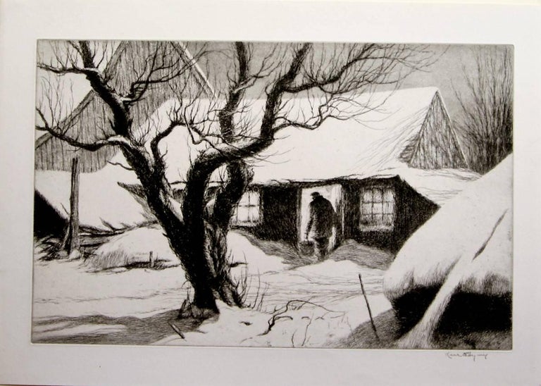 The Cow Shed - Print by Kerr Eby, N.A.