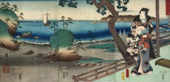 Prince Genji in Exile at Suma.