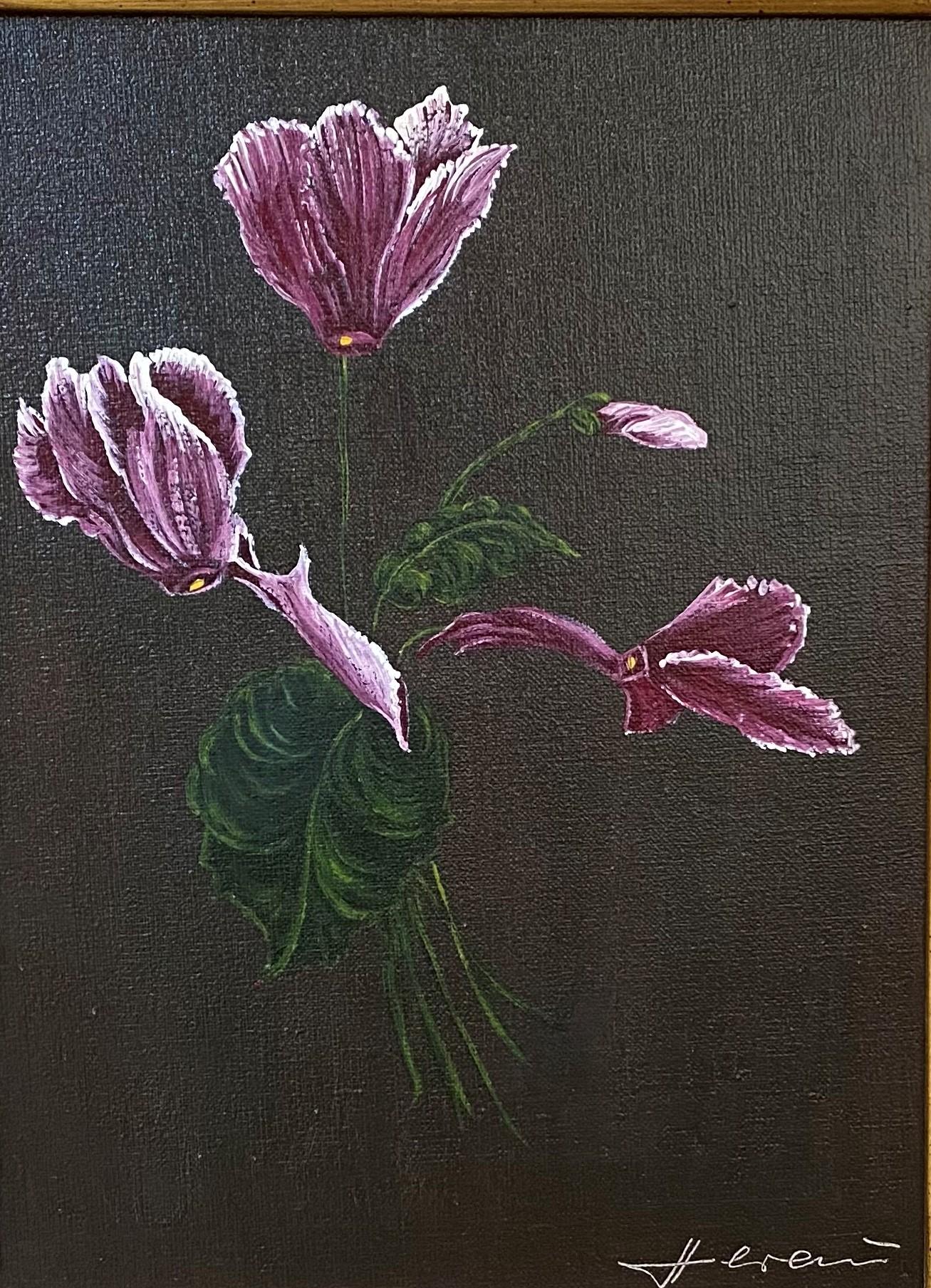 Blumenstillleben mit Blumenmotiv – Painting von Unknown