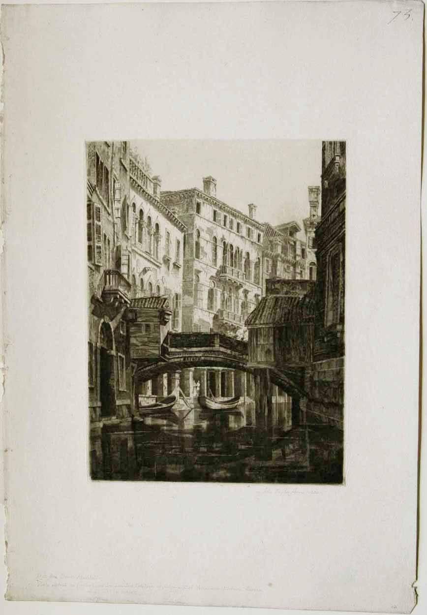 Rio del Santi Apostoli, Venedig.  (Amerikanische Moderne), Print, von John Taylor Arms