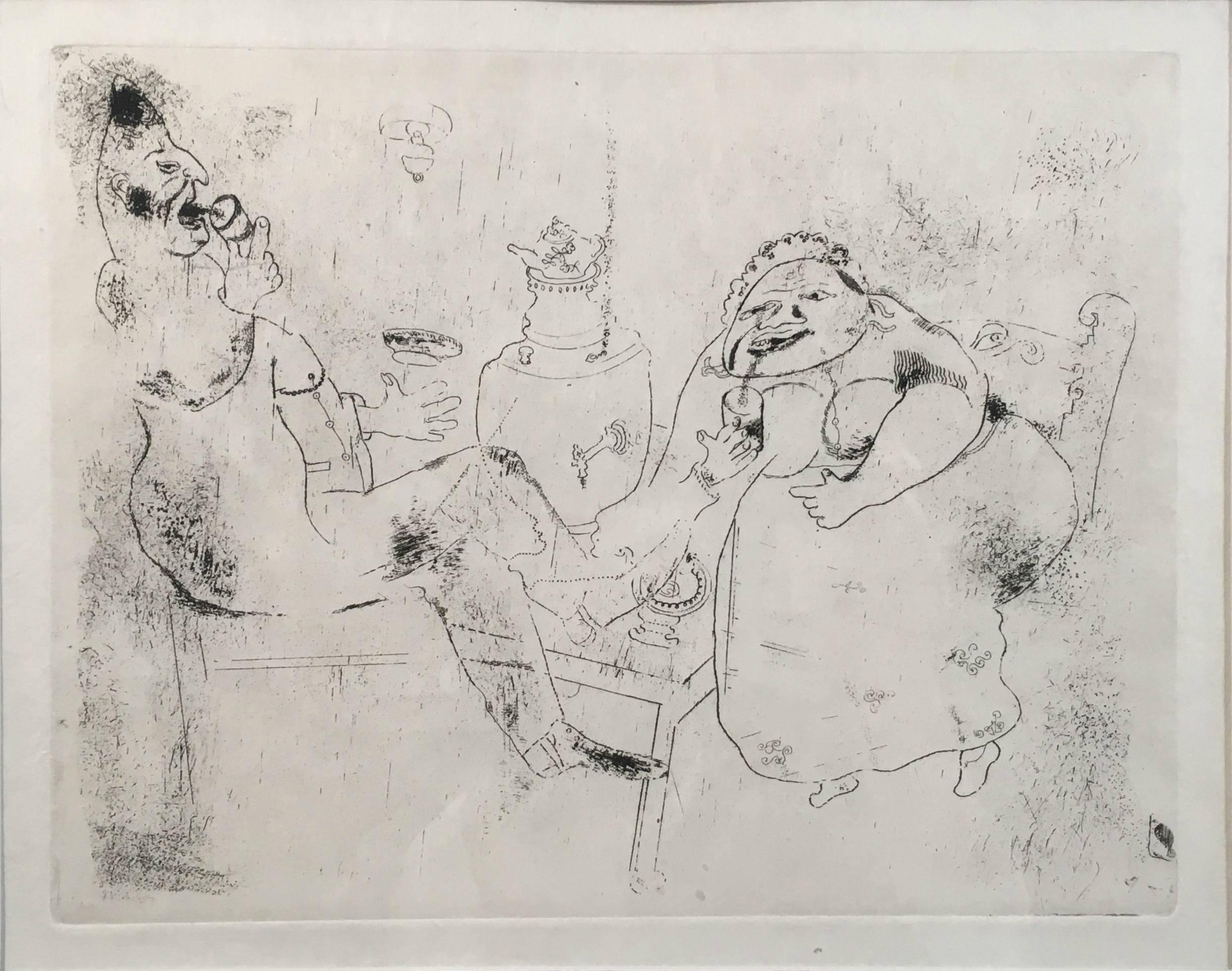 Le The du Matin - Modern Print by Marc Chagall
