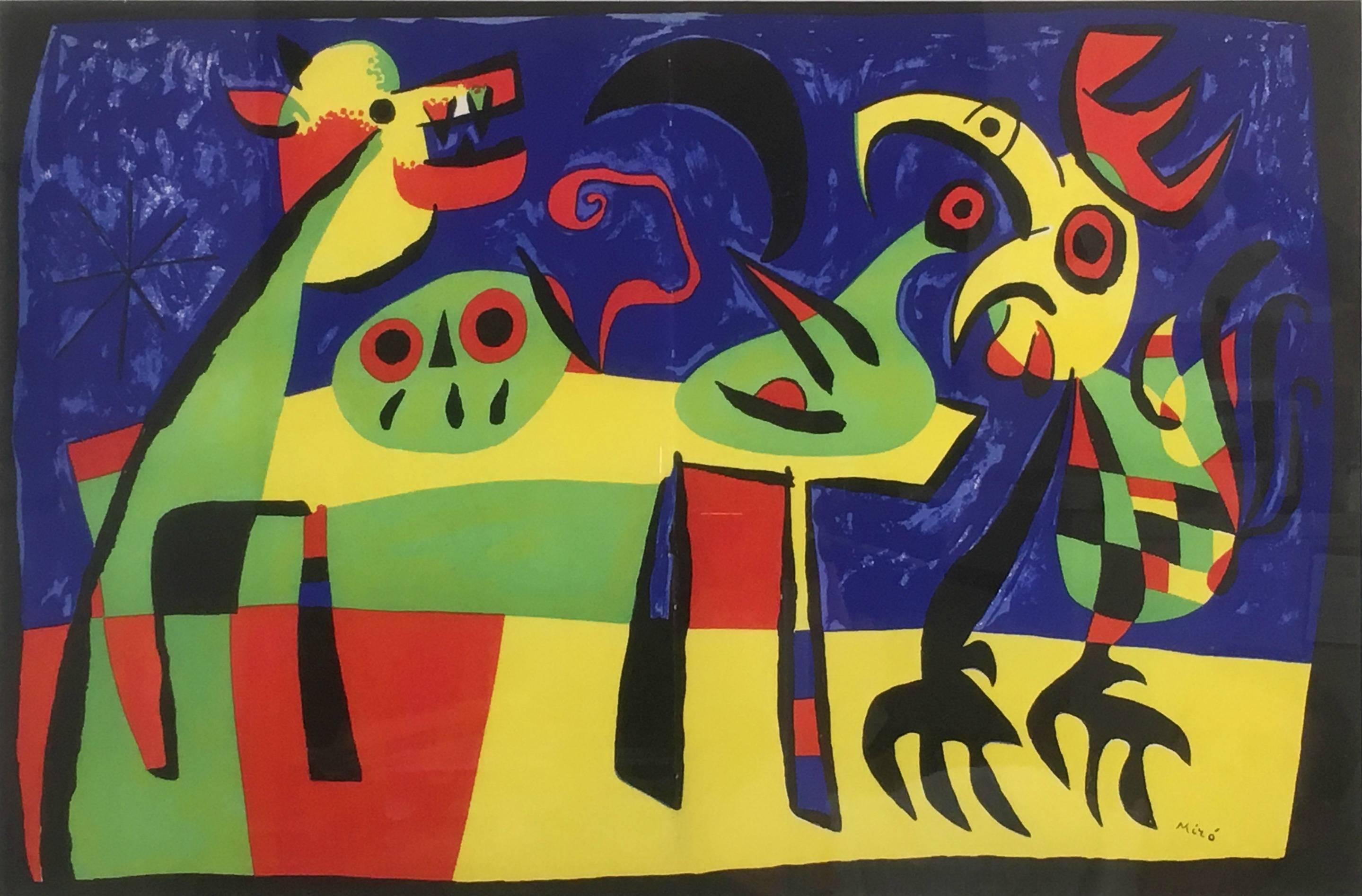 Dog Barking at The Moon - Print by Joan Miró