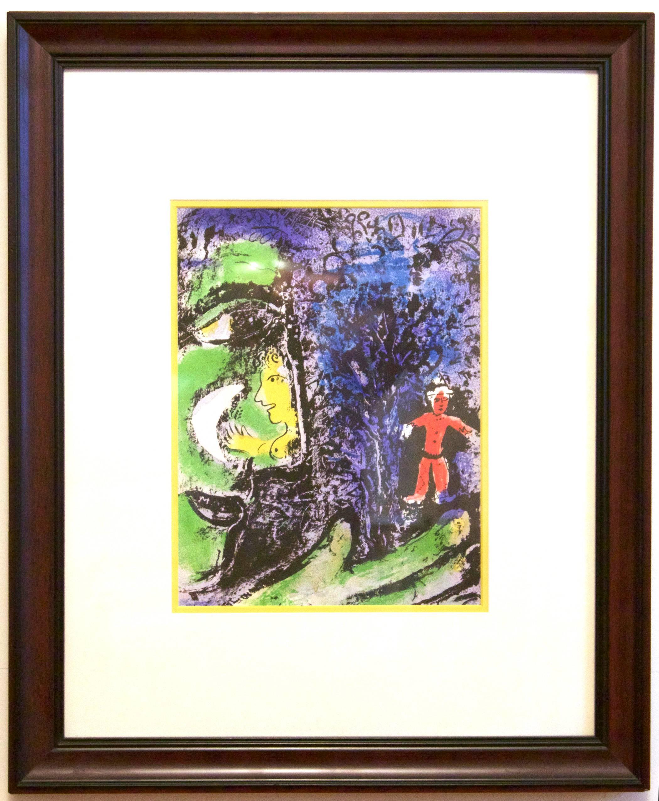 Print Marc Chagall - Profile with Red Child (Le Profil et l'enfant rouge)