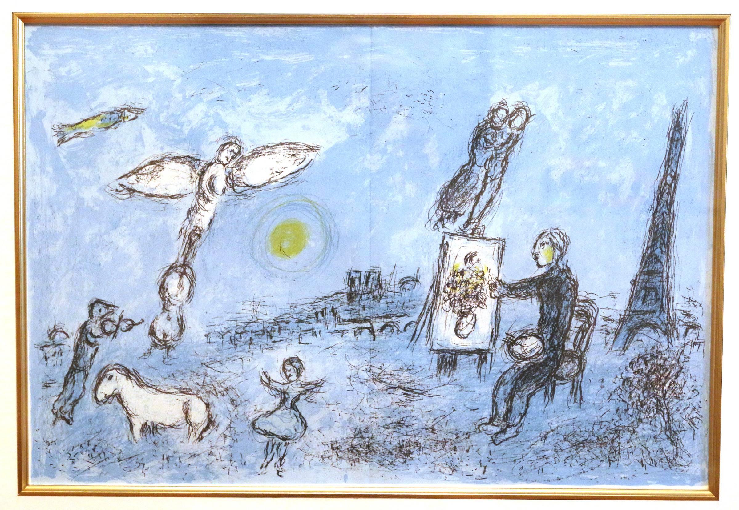 Le Peintre et son Double - Print by Marc Chagall