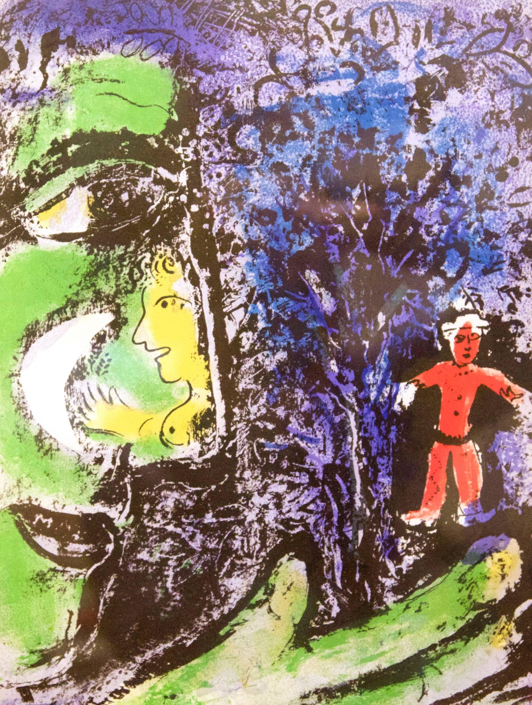 Profile with Red Child (Le Profil et l'enfant rouge) - Print de Marc Chagall