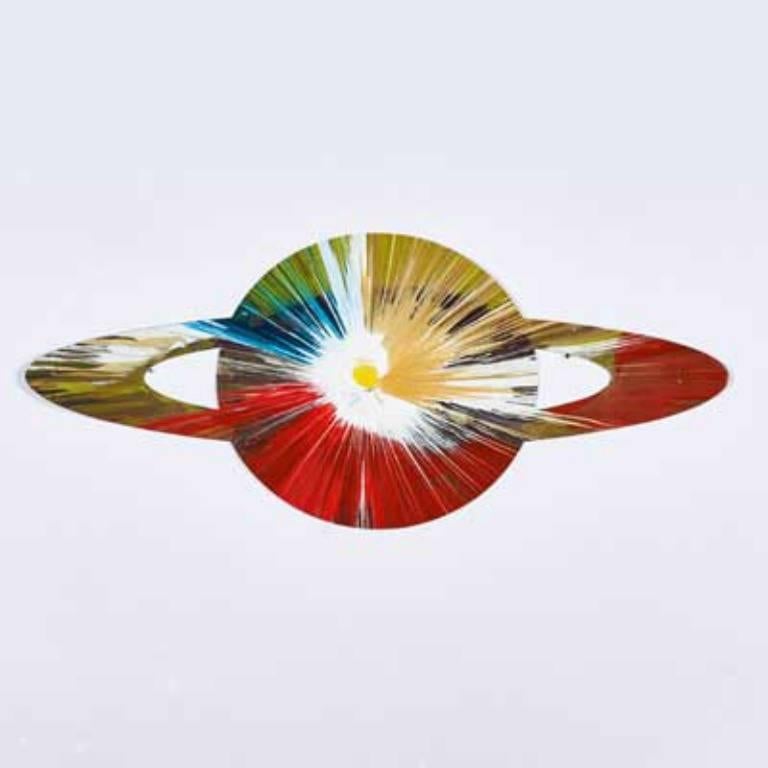 "Saturn Spin Art", Made at Damien Hirst Spin Workshop, Kiev, 2009 - Painting by Unknown