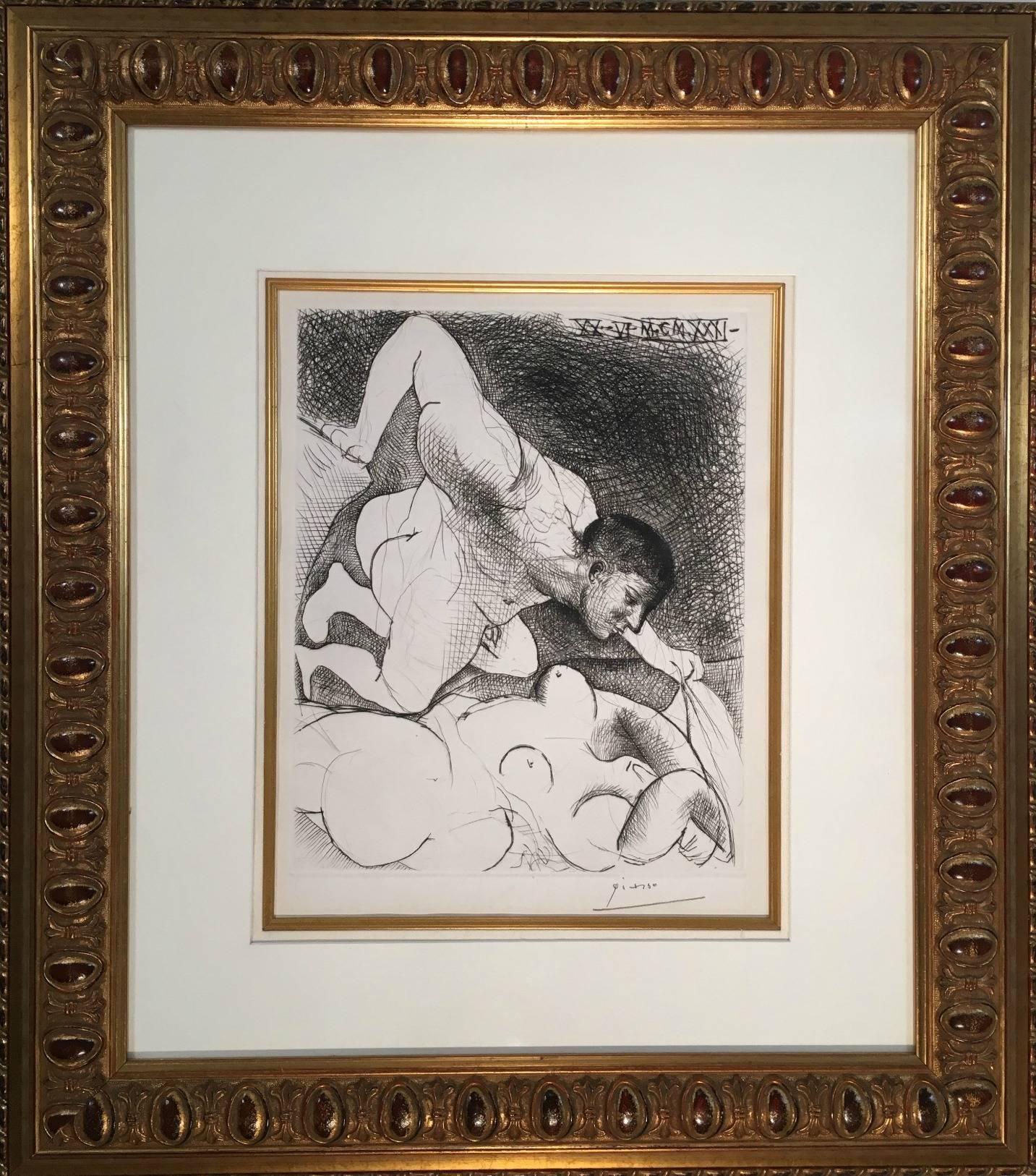 "Homme Devoilant Une Femme" - Print by Pablo Picasso