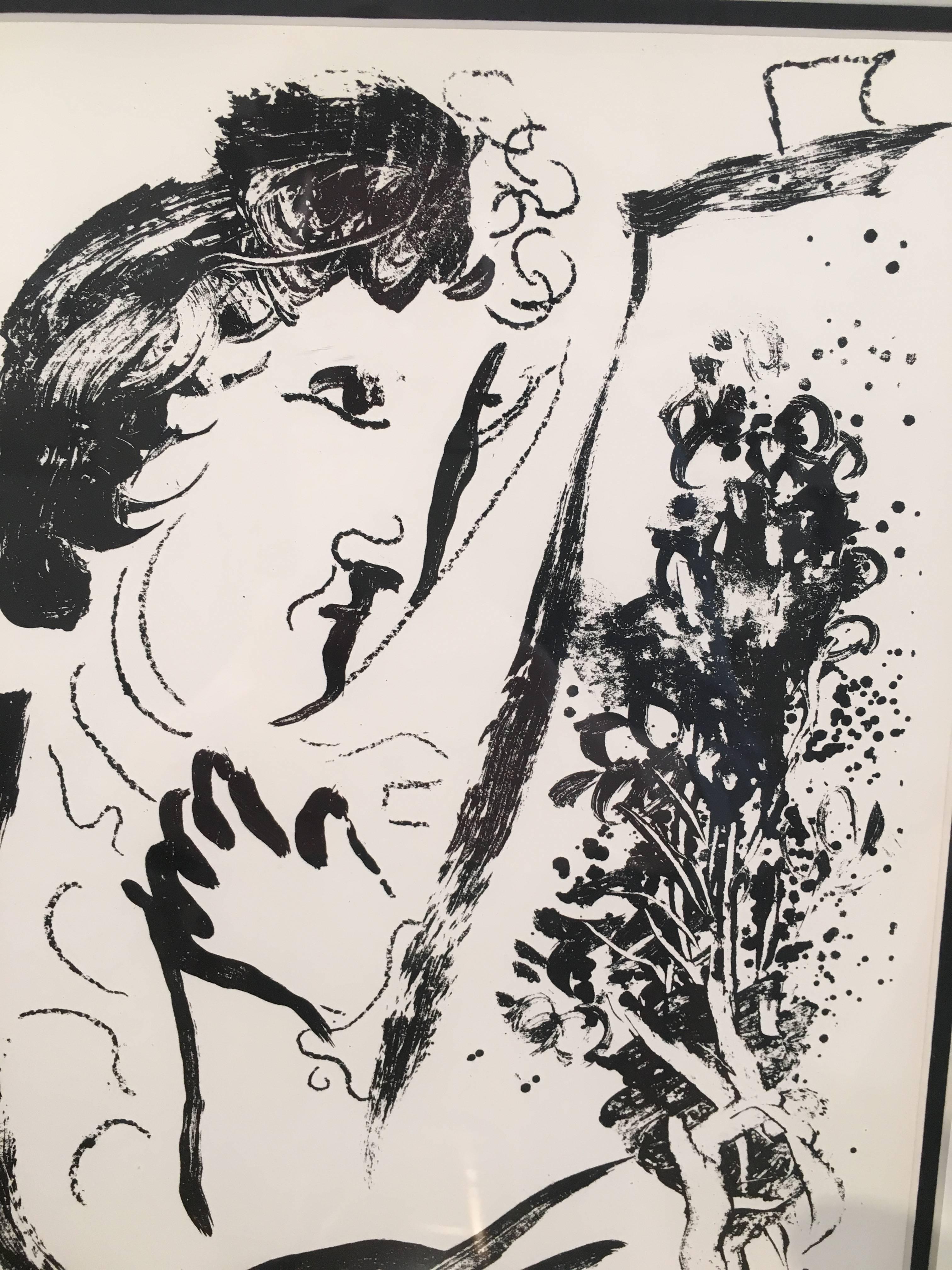 Devant le tableau - Modern Print by Marc Chagall