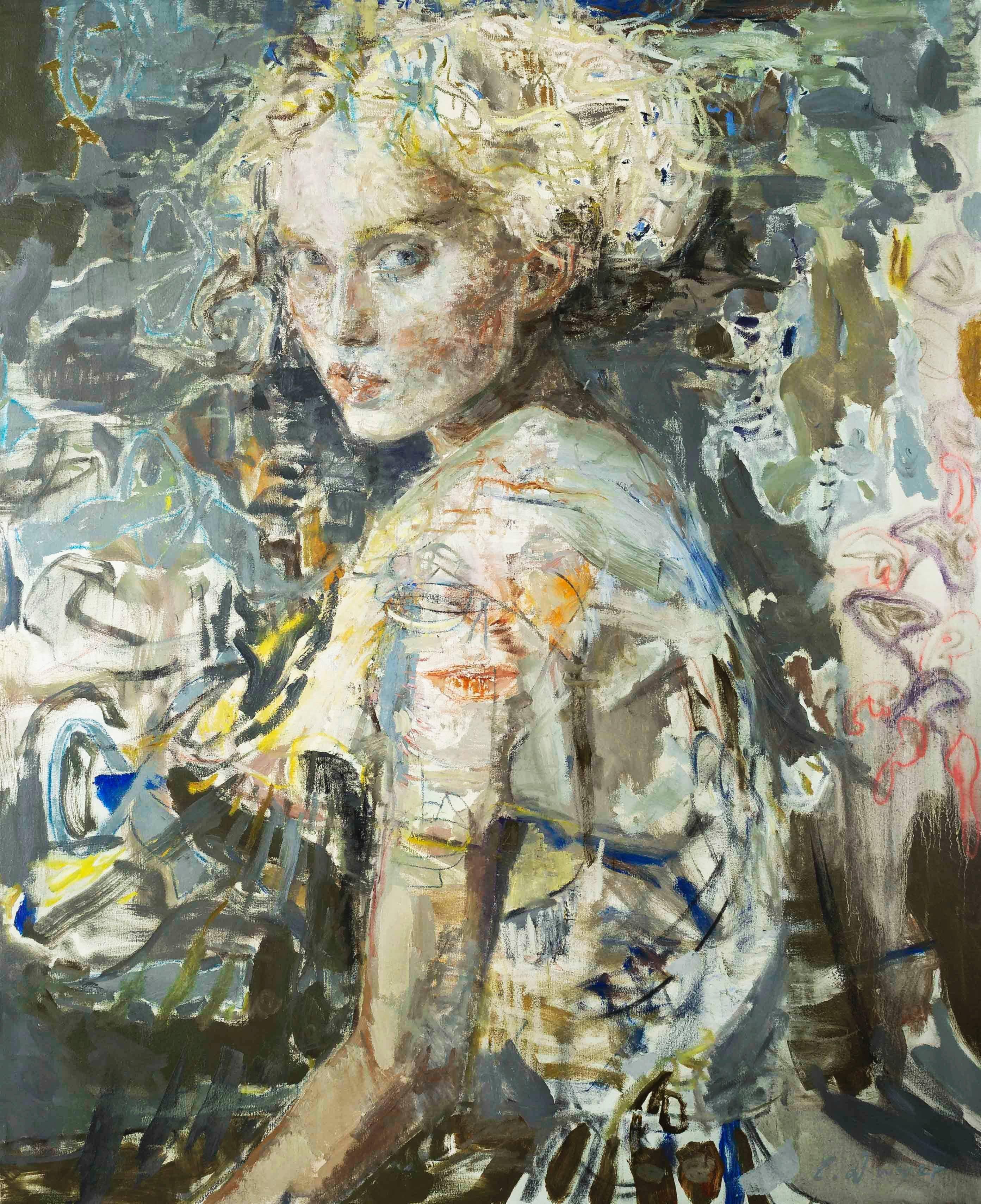 Charles Dwyer Figurative Painting - Study in Greys