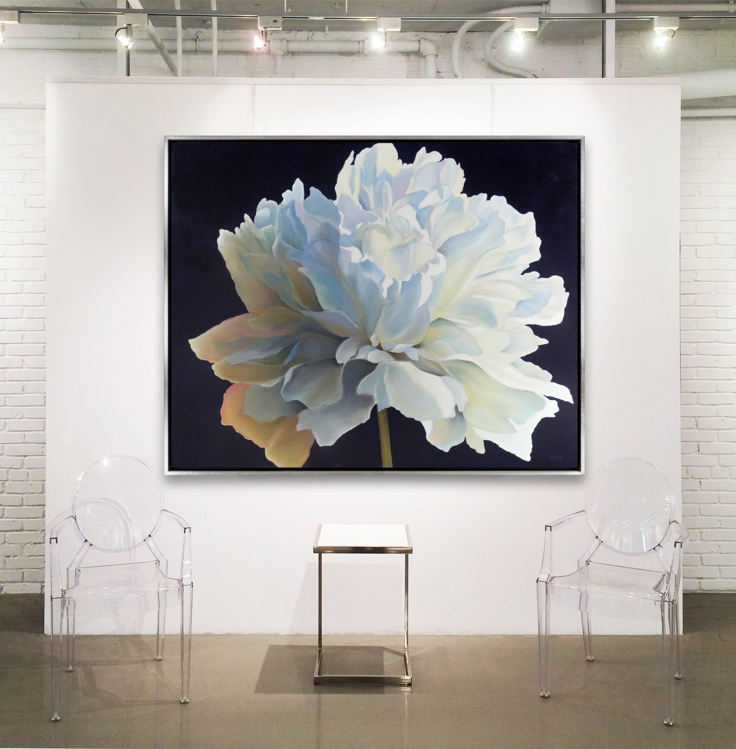 Single Peony - Painting by Alice Pritchard