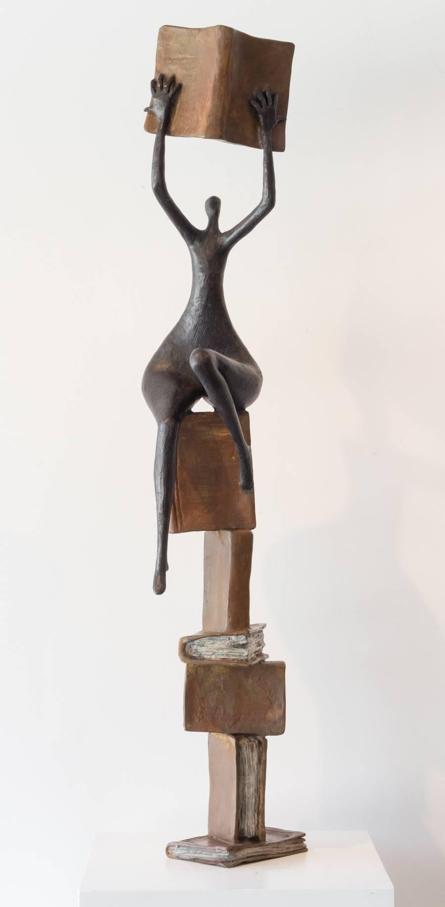 Tolla Inbar Figurative Sculpture - Accumulating Knowledge 