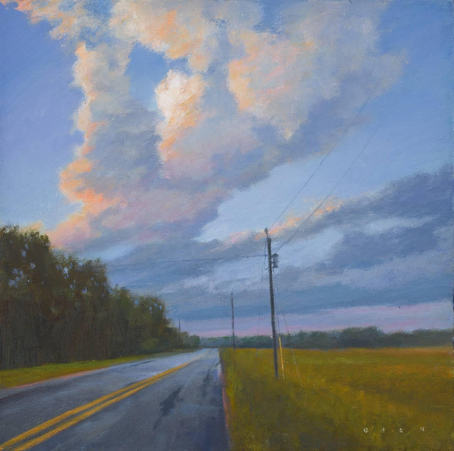 Wet Highway - Painting by Stephen Bach